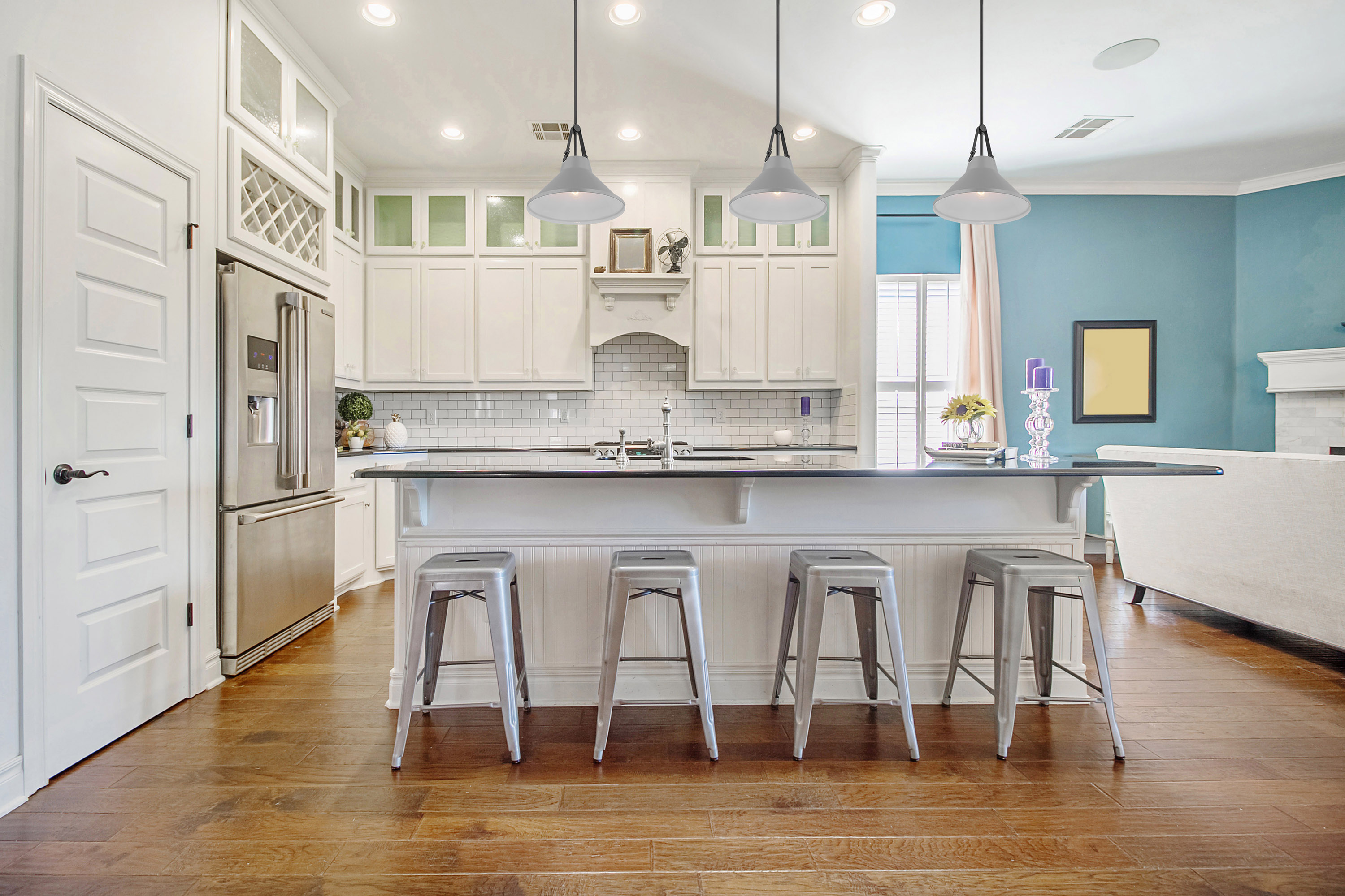 ZELDA 1LT PENDANT GRAY - 60-7646