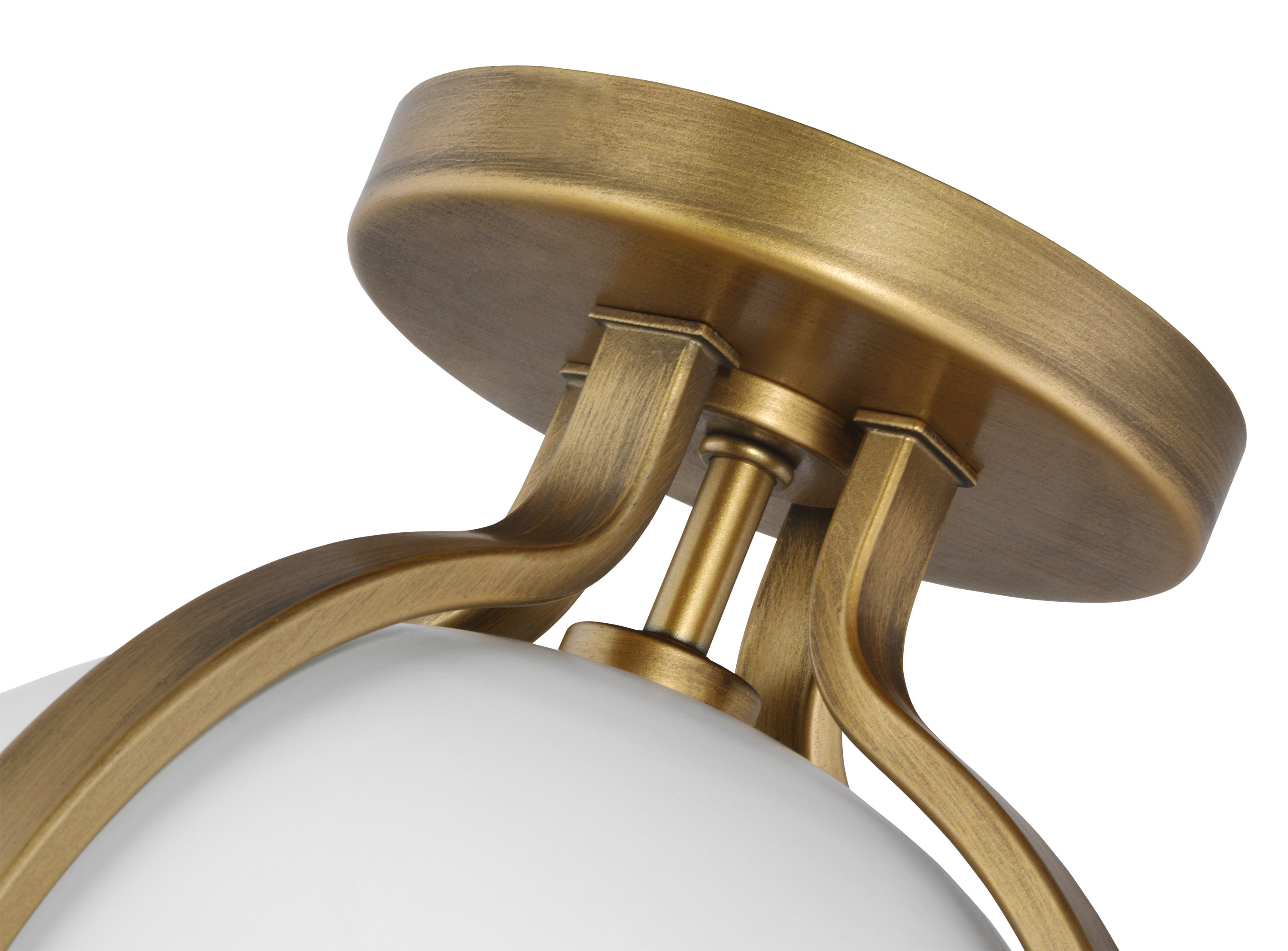 LINCOLN 1LT SEMI FLUSH WHITE - 60-7663