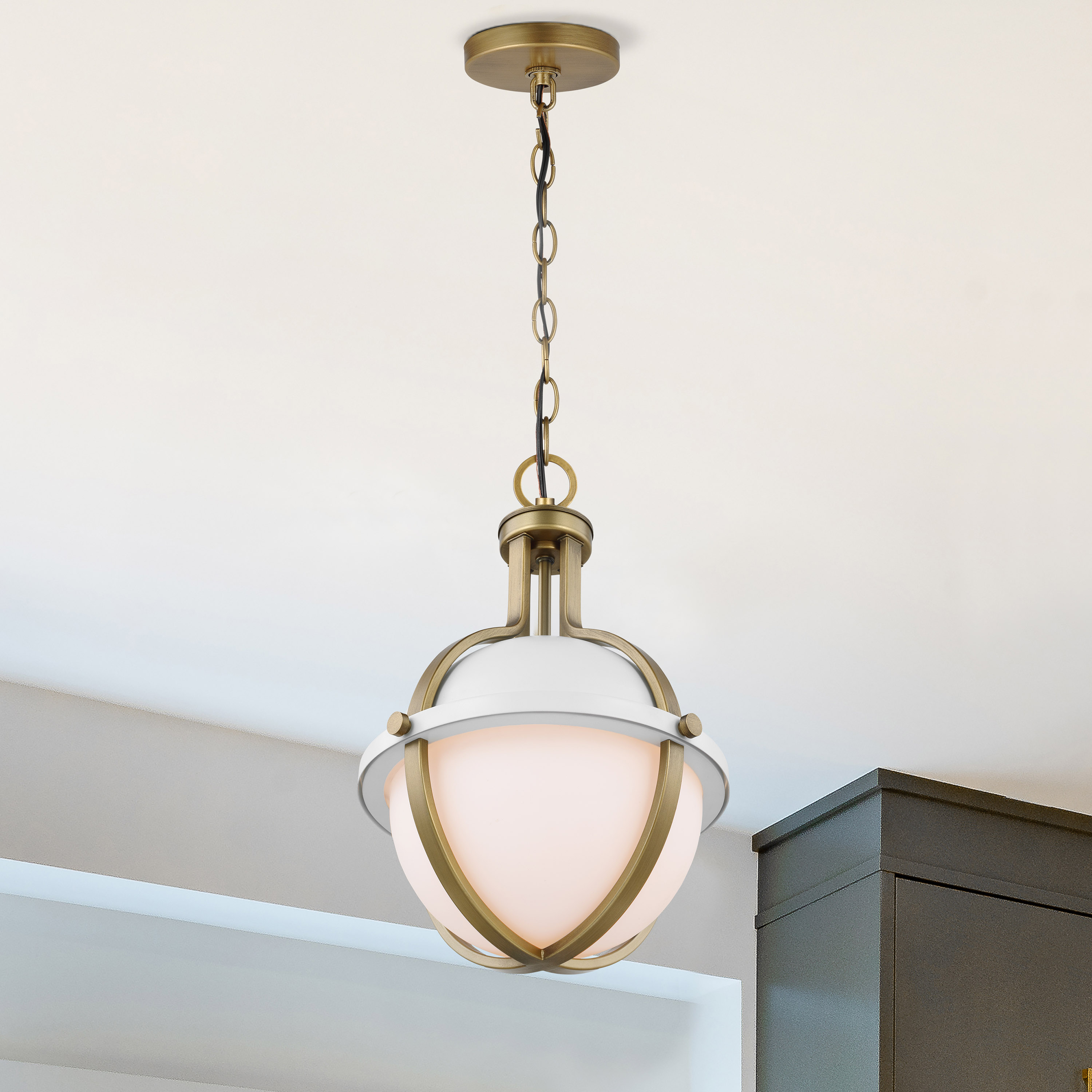 LINCOLN 1LT MED PEND WHITE - 60-7664