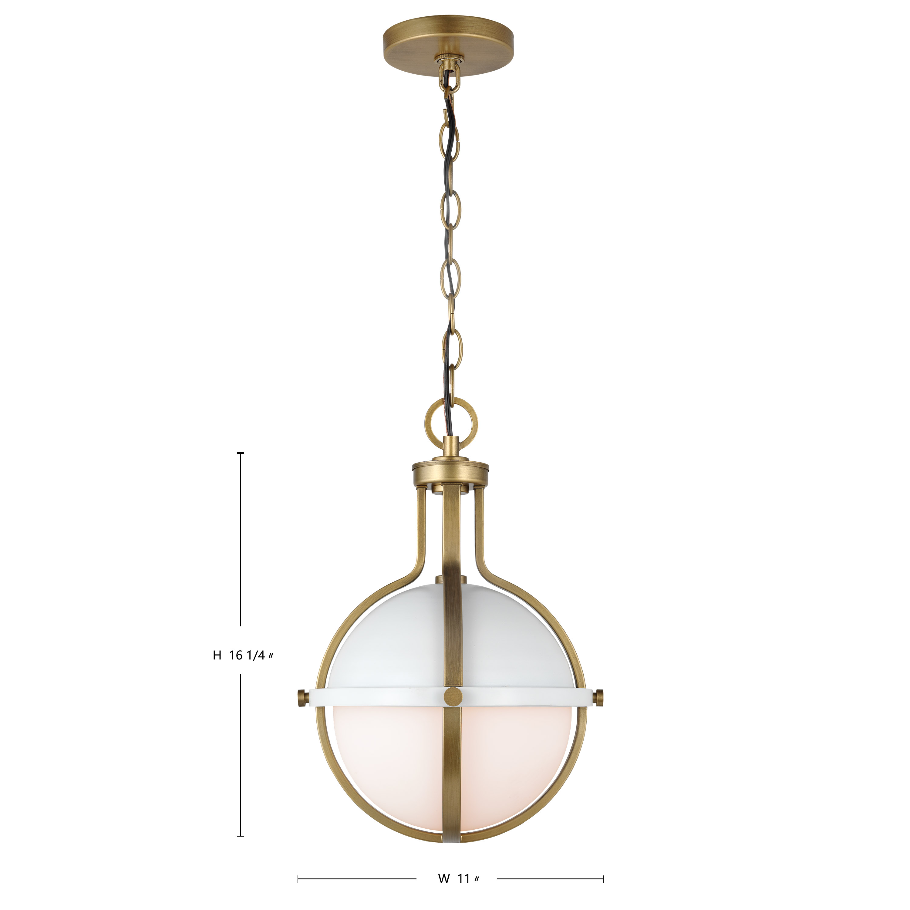 LINCOLN 1LT MED PEND WHITE - 60-7664