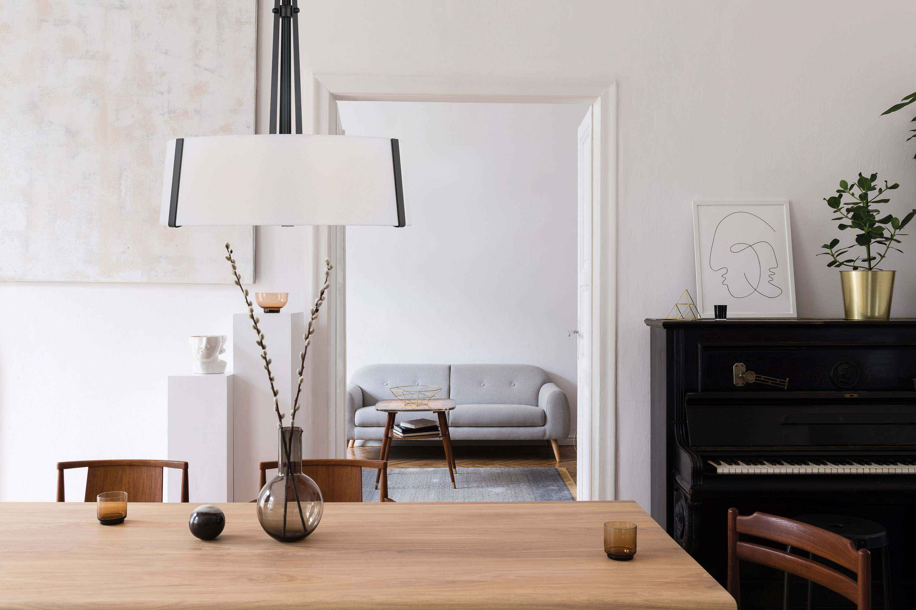 FLYNN 3LT PENDANT BLACK - 60-7678