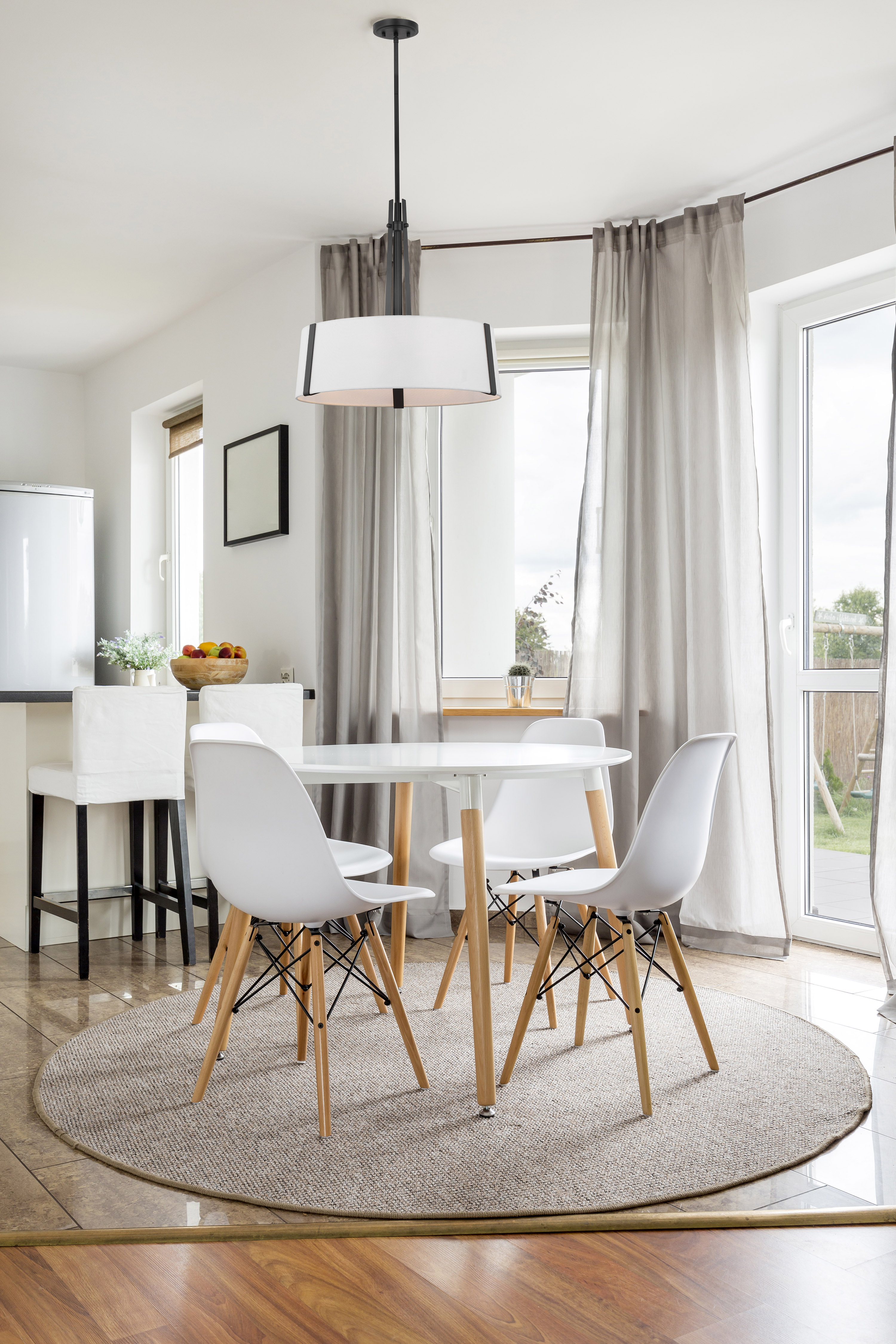 FLYNN 3LT PENDANT BLACK - 60-7678