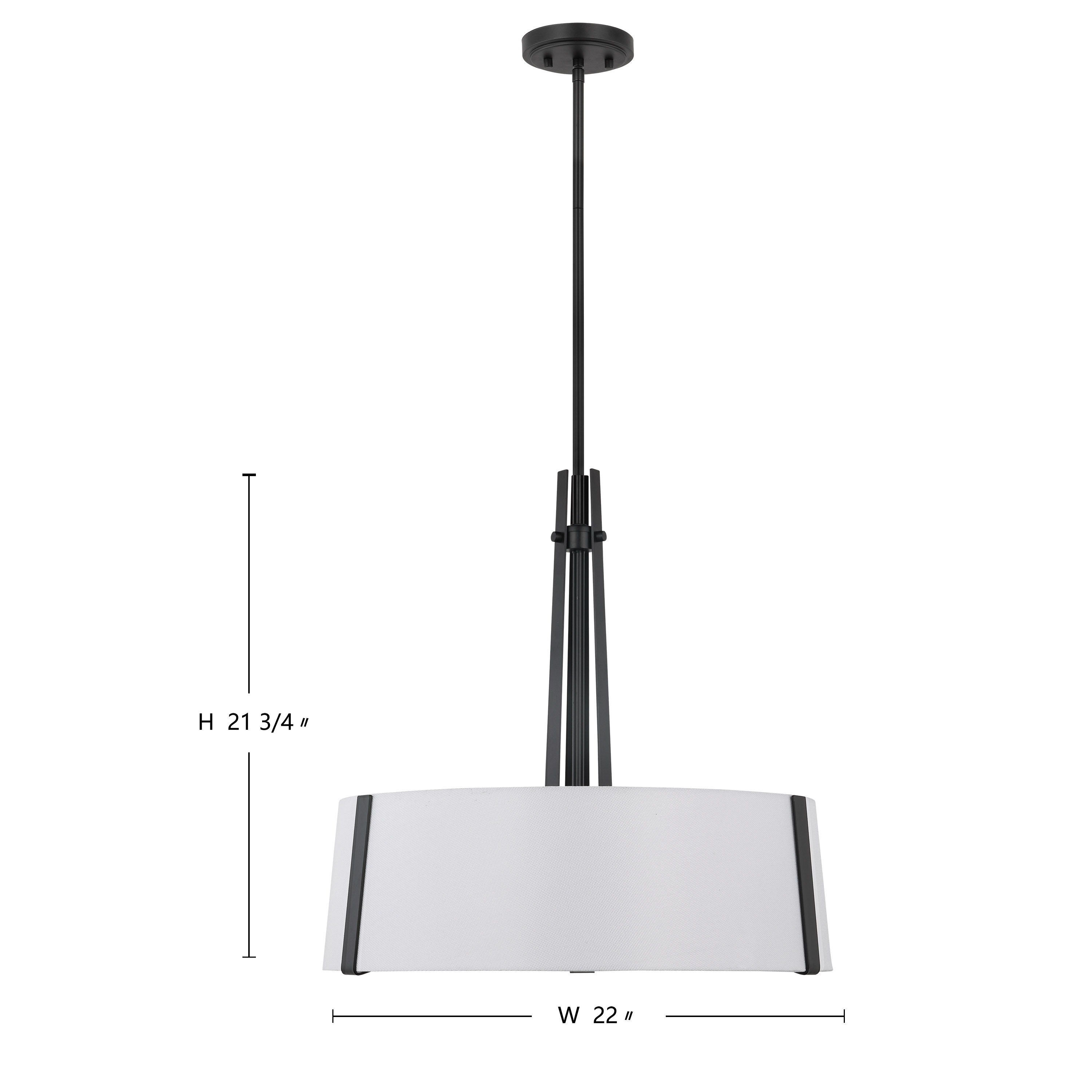 FLYNN 3LT PENDANT BLACK - 60-7678
