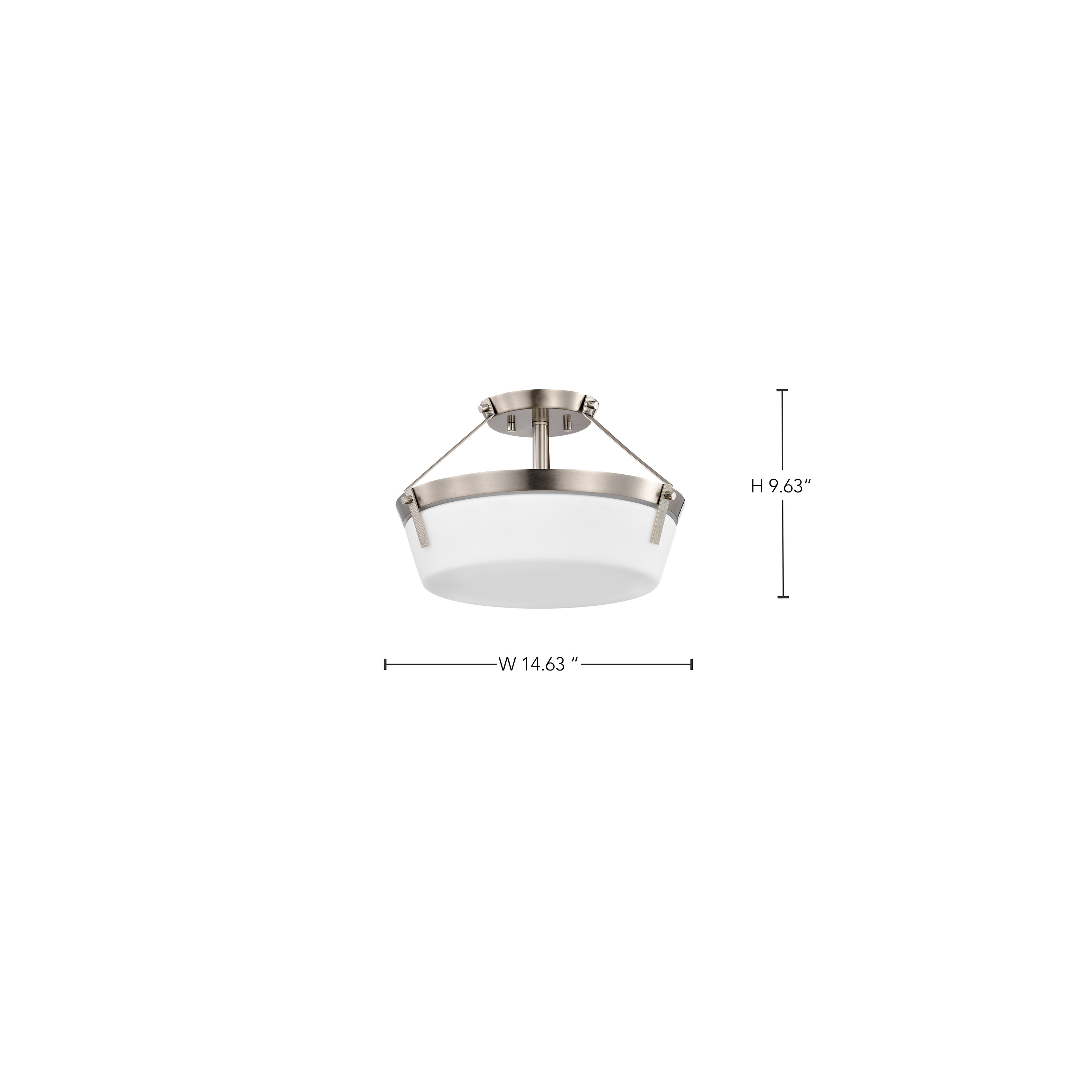 ROWEN 3 LIGHT SEMI FLUSH - 60-7763