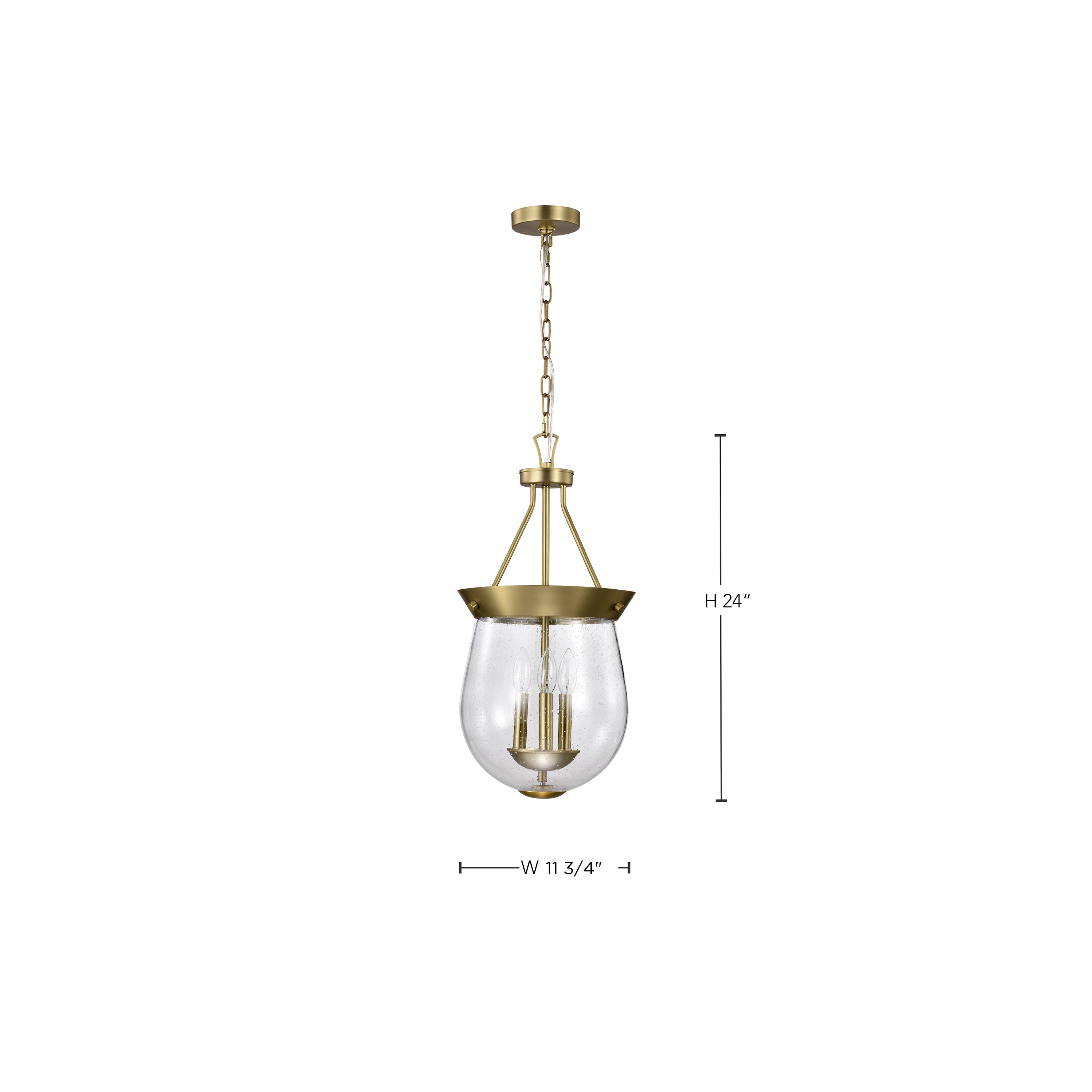BOLIVER 3 LIGHT 11" PENDANT - 60-7801