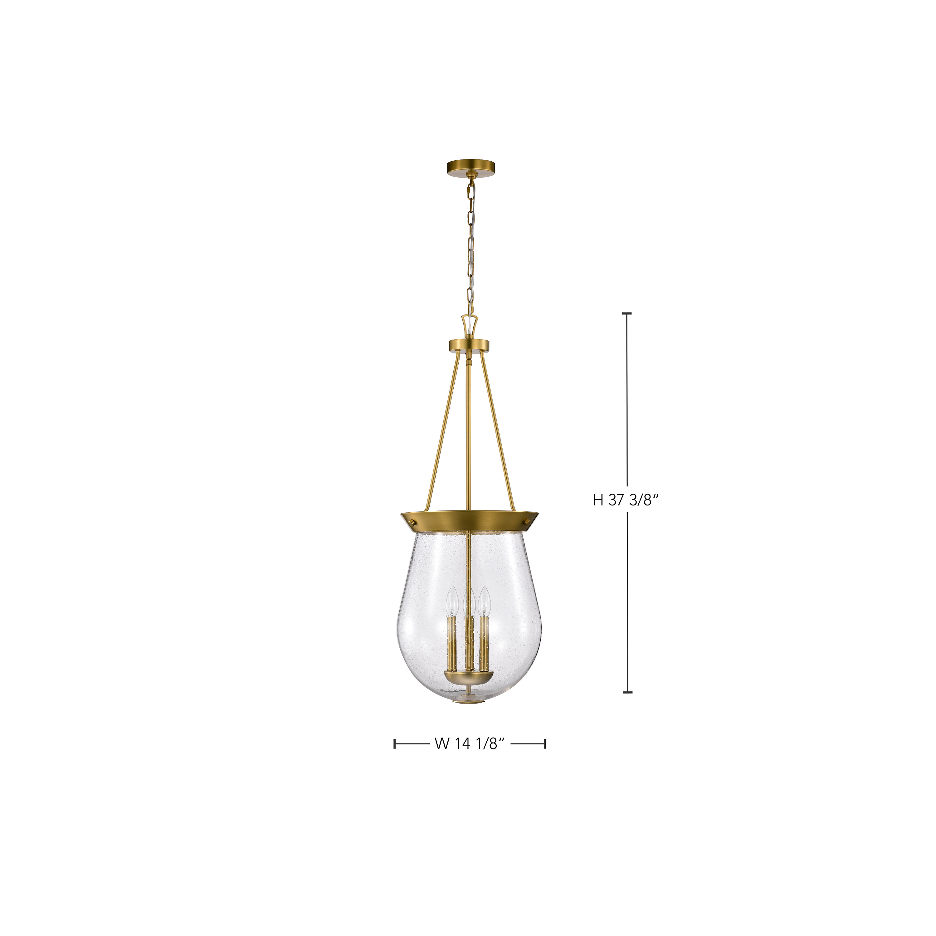 BOLIVER 3 LIGHT 14" PENDANT - 60-7804