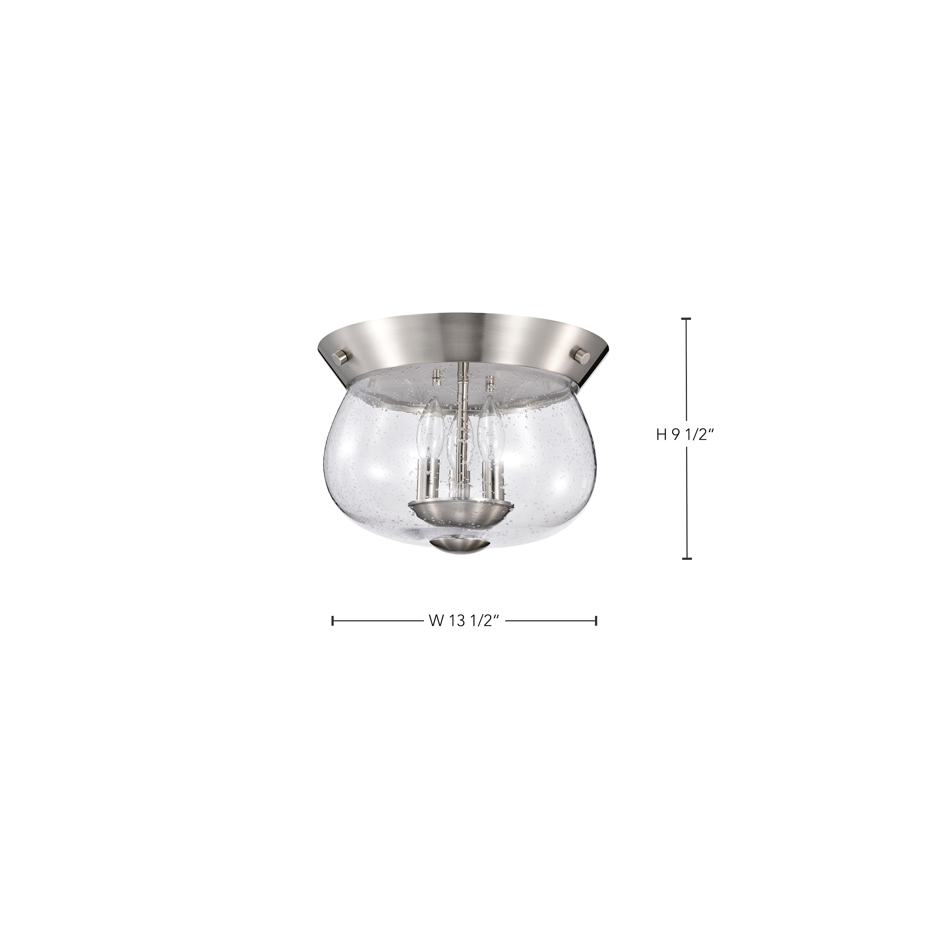 BOLIVER 3 LIGHT FLUSH MOUNT - 60-7808