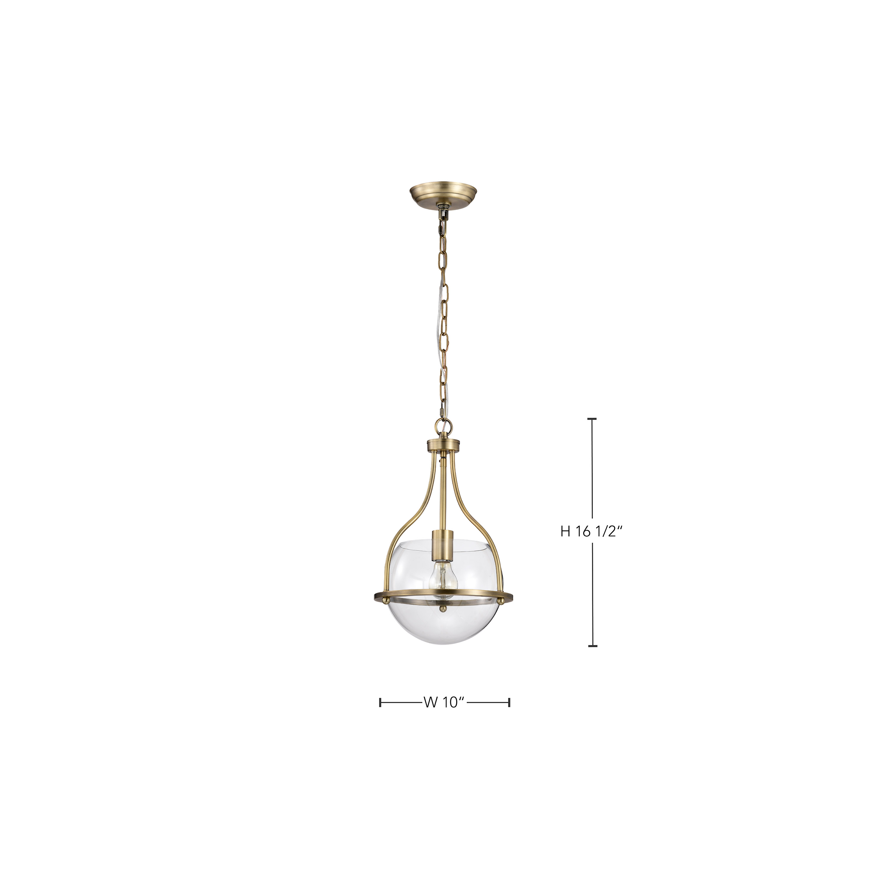 AMADO 1 LIGHT 10" PENDANT - 60-7815