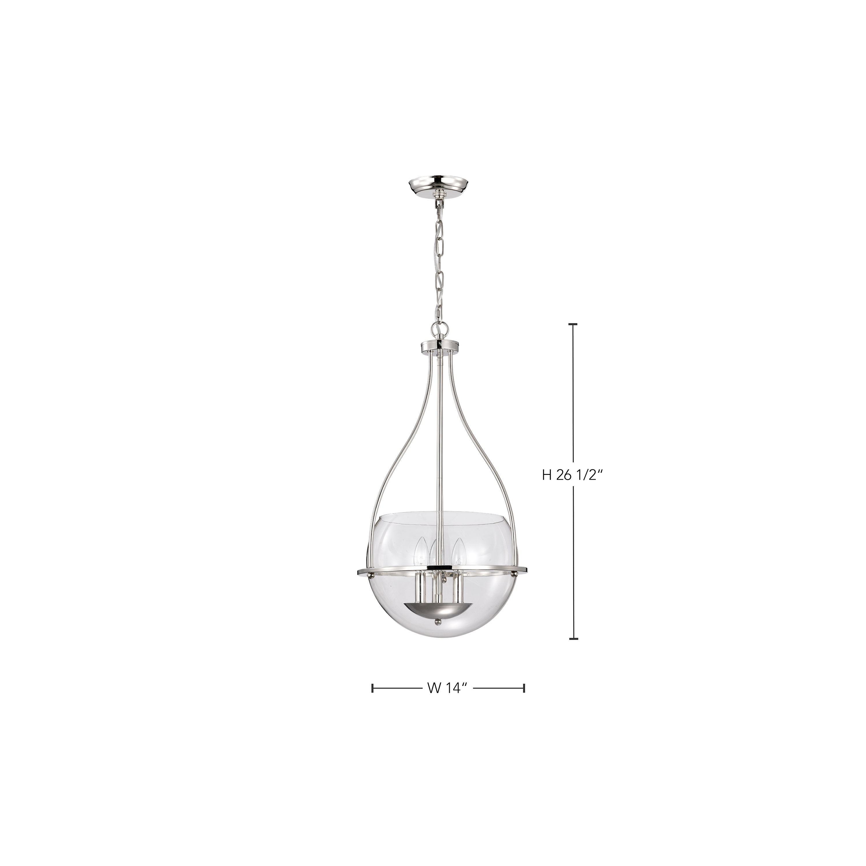 AMADO 3 LIGHT 14" PENDANT - 60-7819