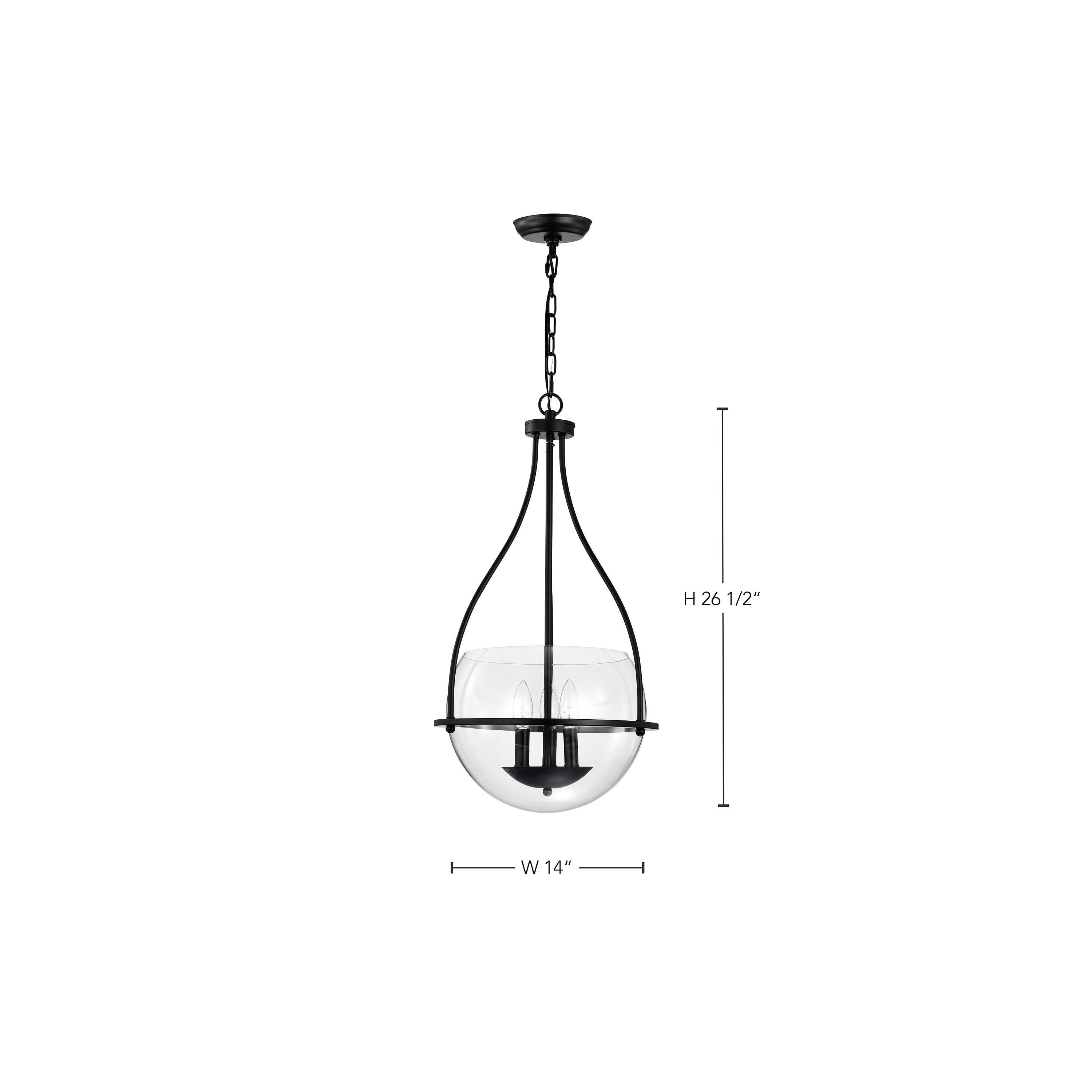 AMADO 3 LIGHT 14" PENDANT - 60-7820
