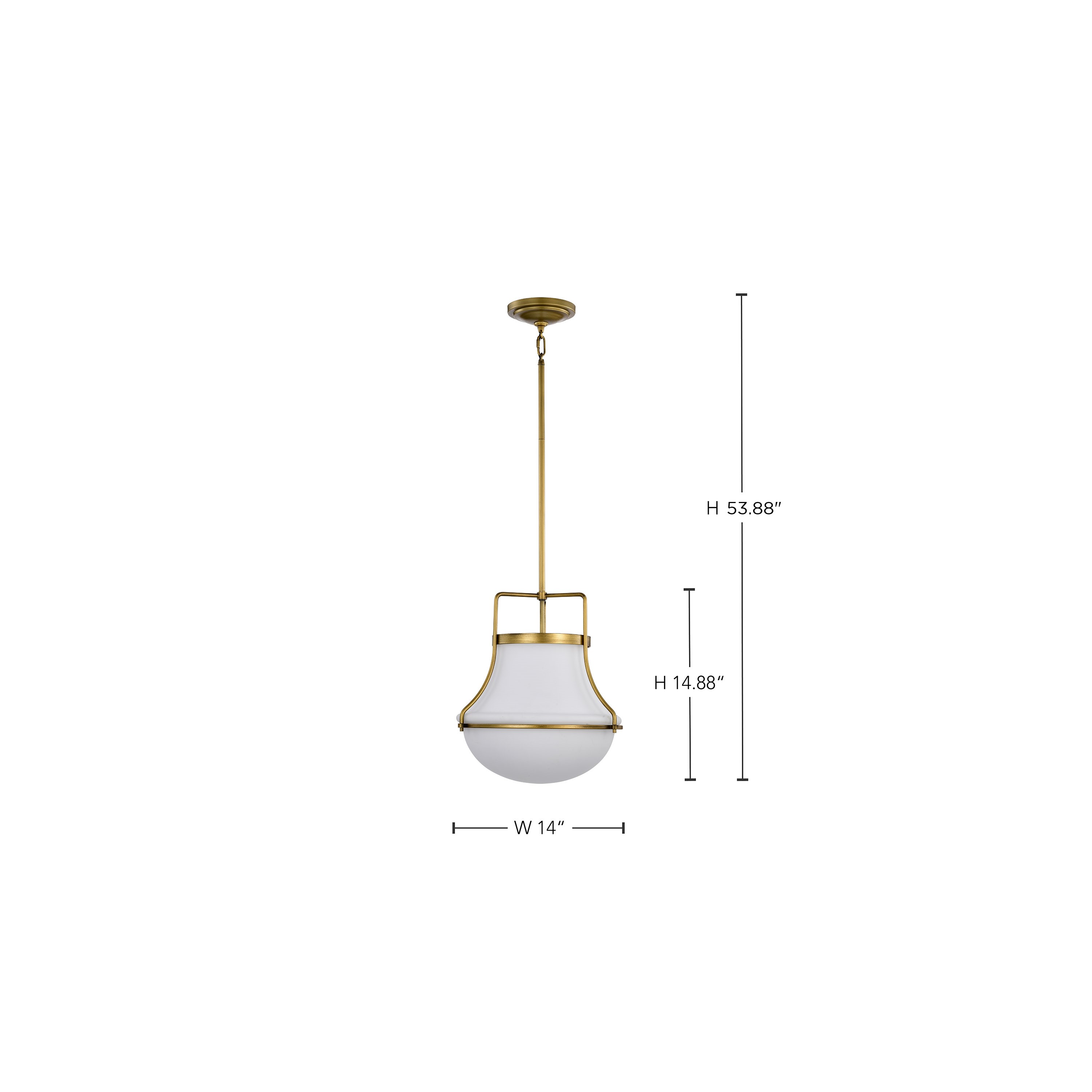 VALDORA 1 LIGHT 14" PENDANT - 60-7863