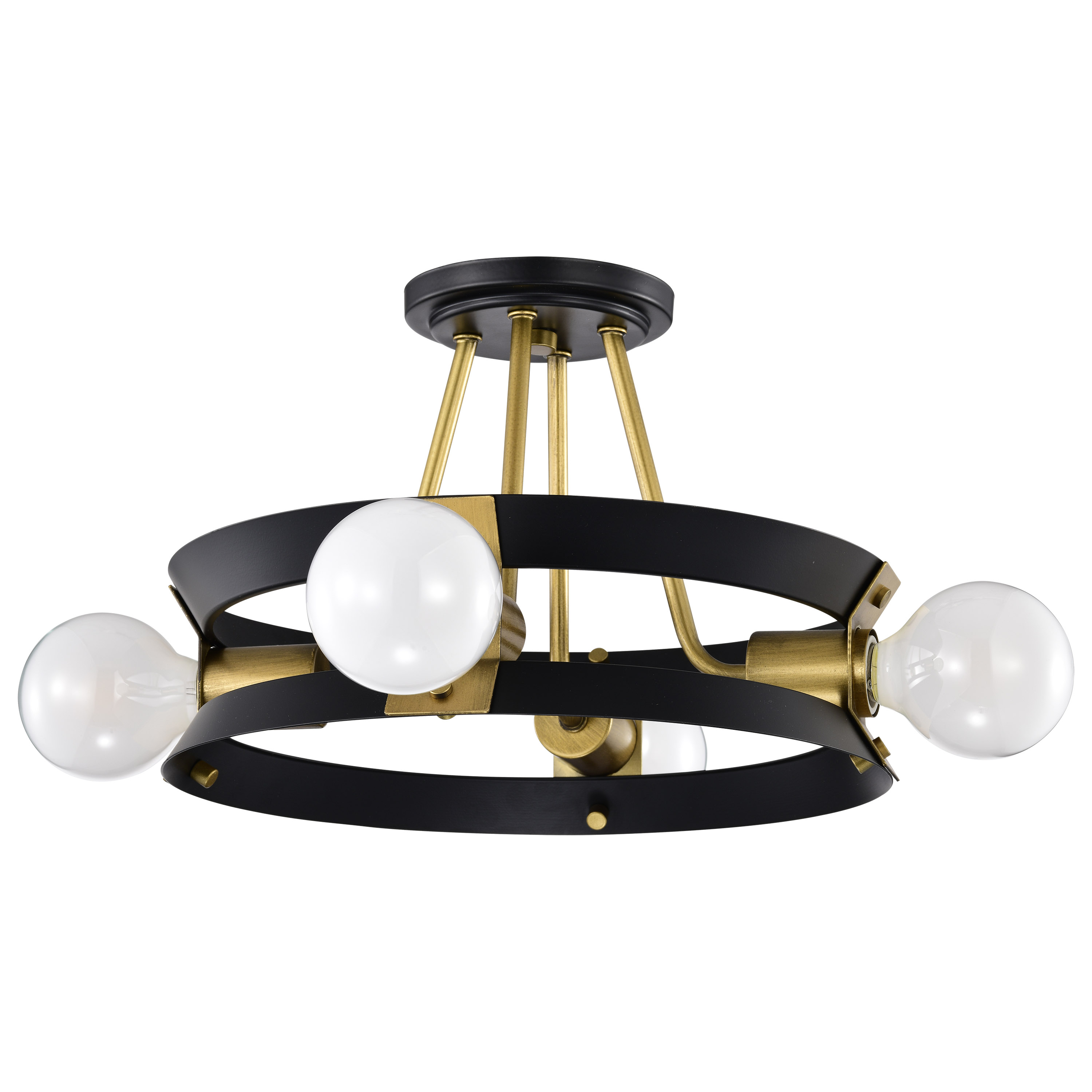 MARSDEN 4 LIGHT SEMI FLUSH - 60-7866