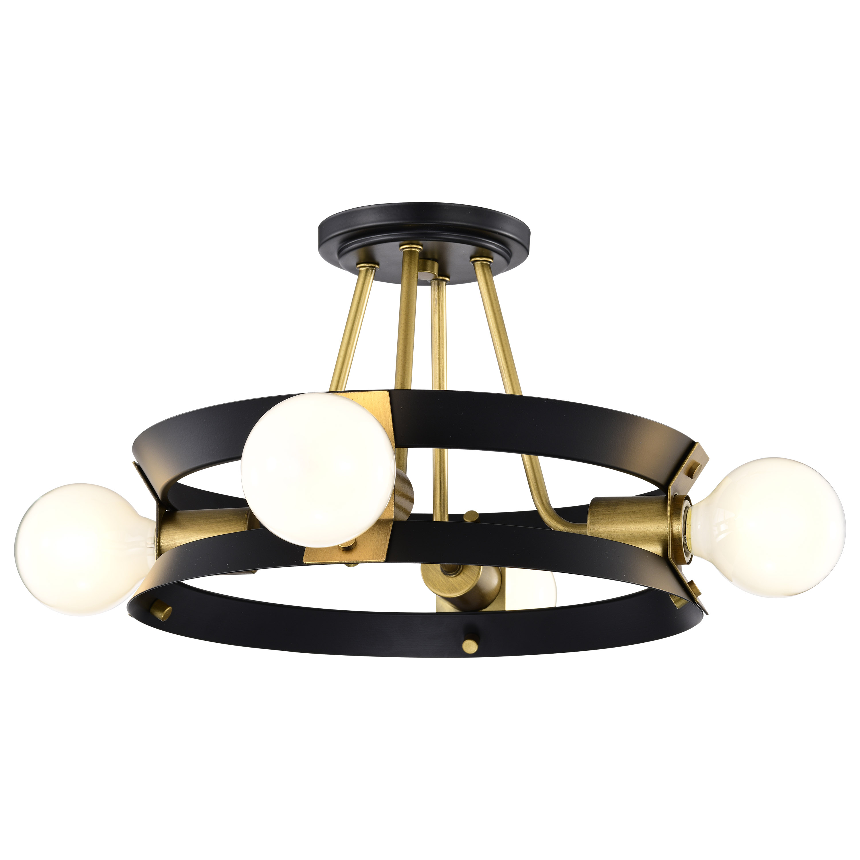 MARSDEN 4 LIGHT SEMI FLUSH - 60-7866