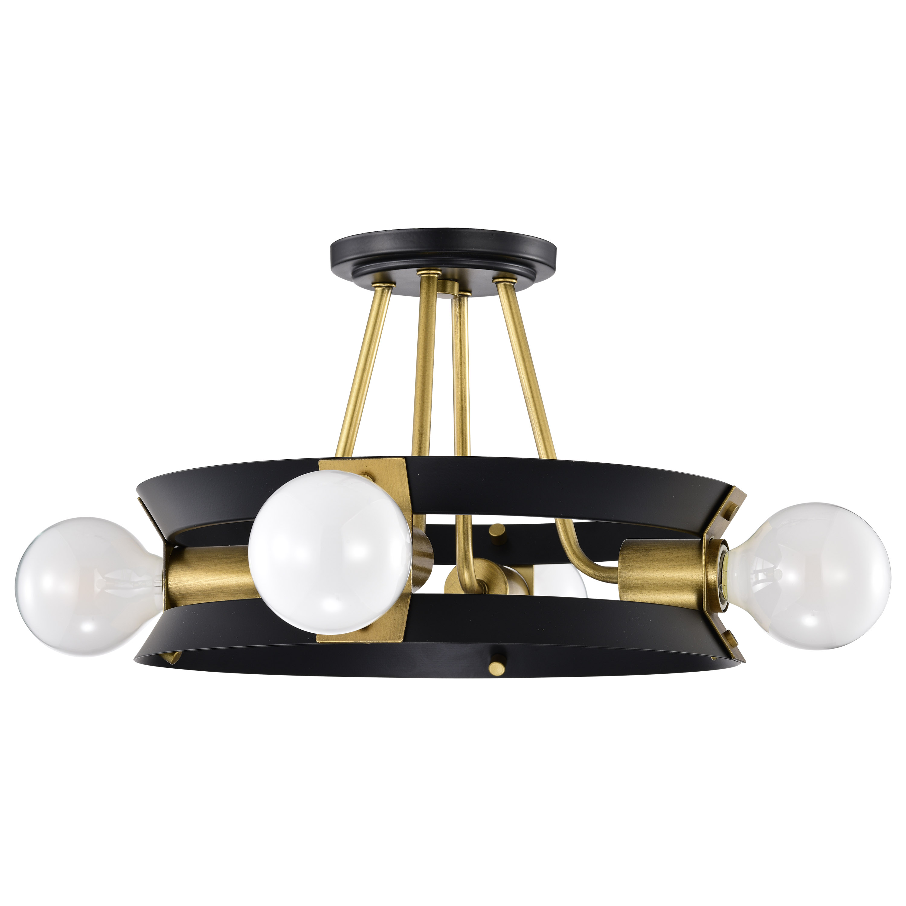 MARSDEN 4 LIGHT SEMI FLUSH - 60-7866