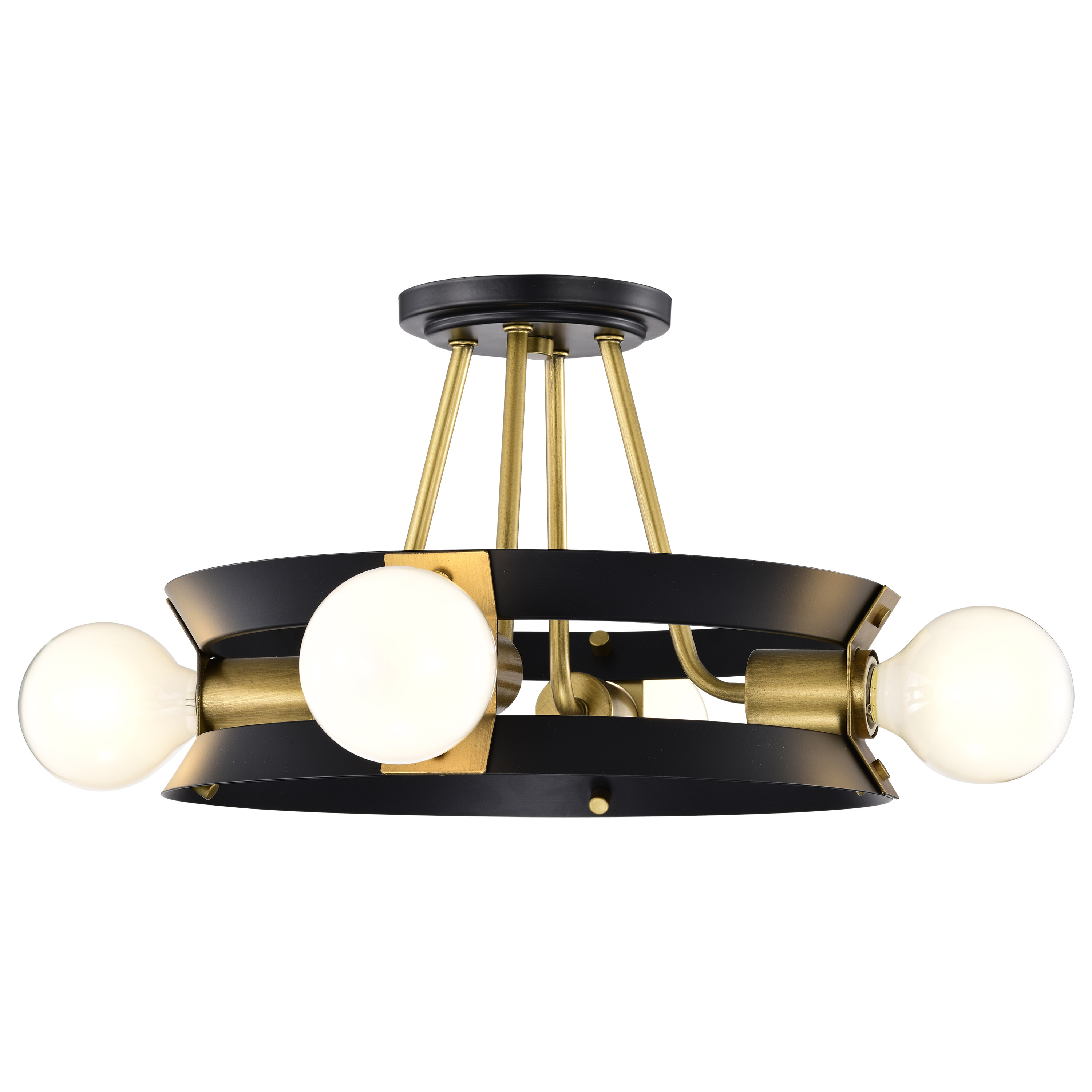 MARSDEN 4 LIGHT SEMI FLUSH - 60-7866