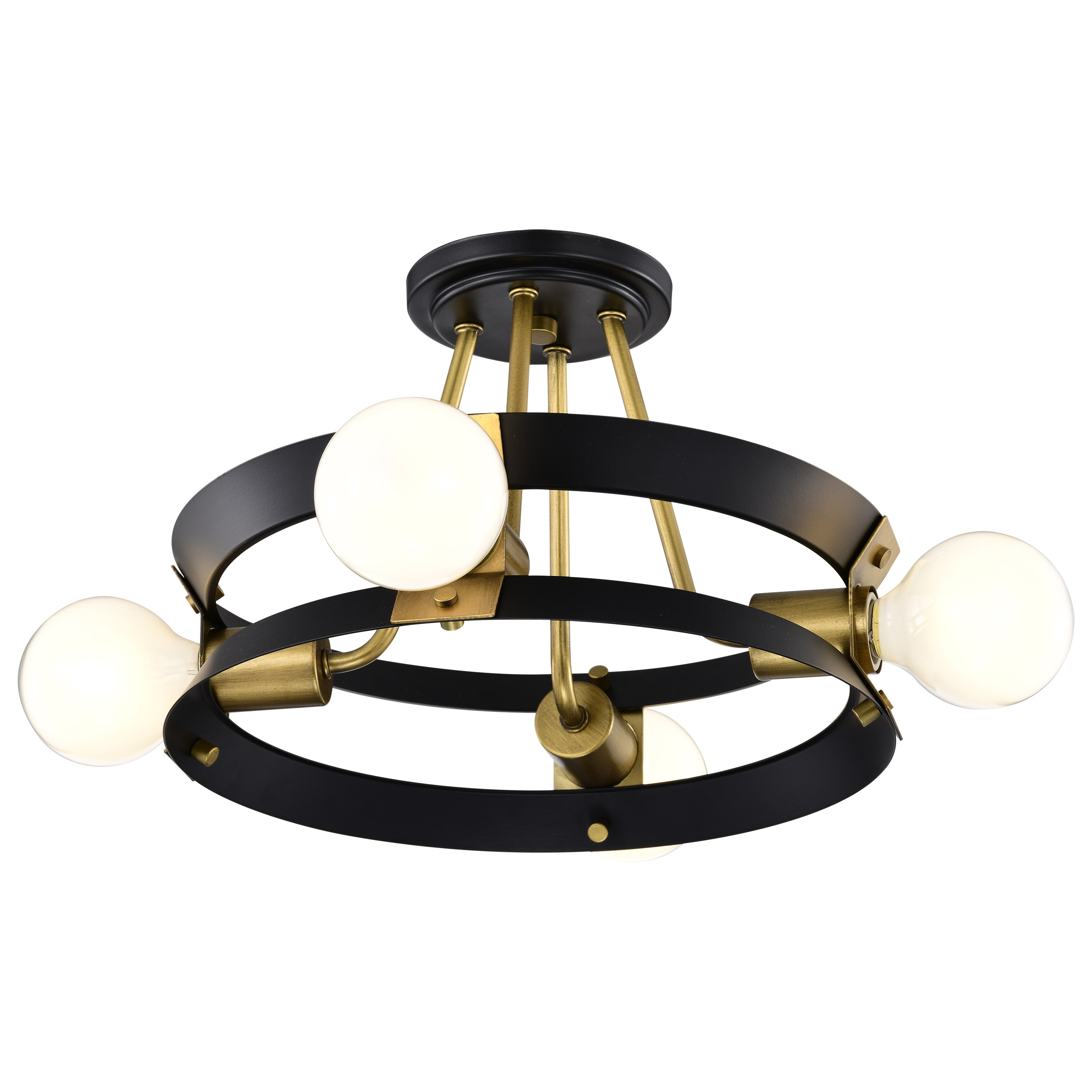 MARSDEN 4 LIGHT SEMI FLUSH - 60-7866