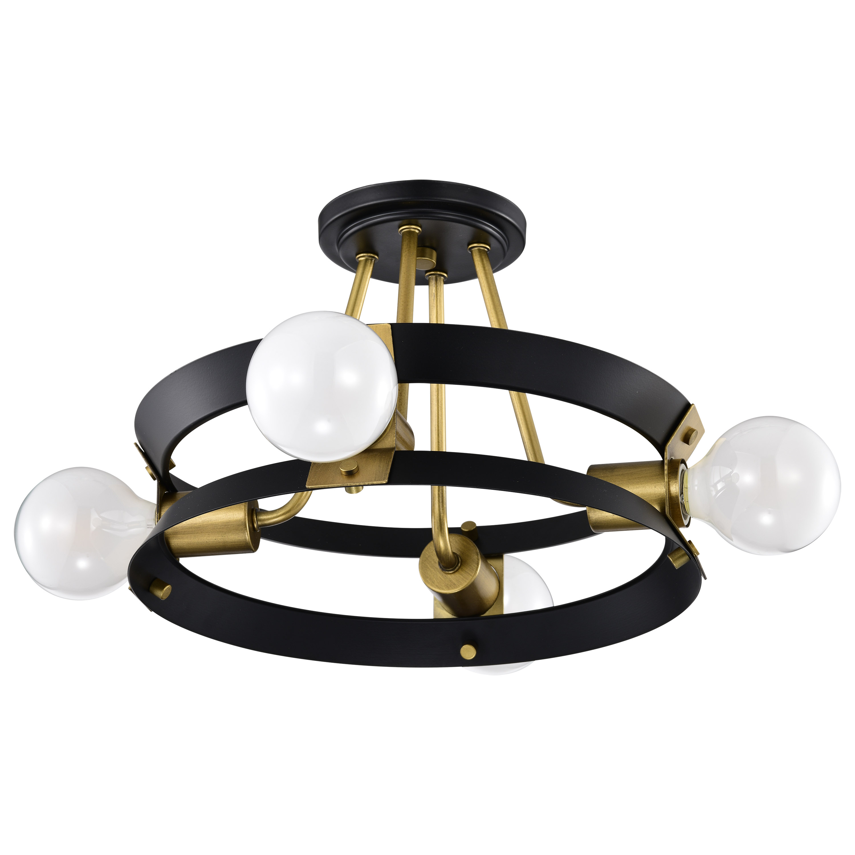 MARSDEN 4 LIGHT SEMI FLUSH - 60-7866