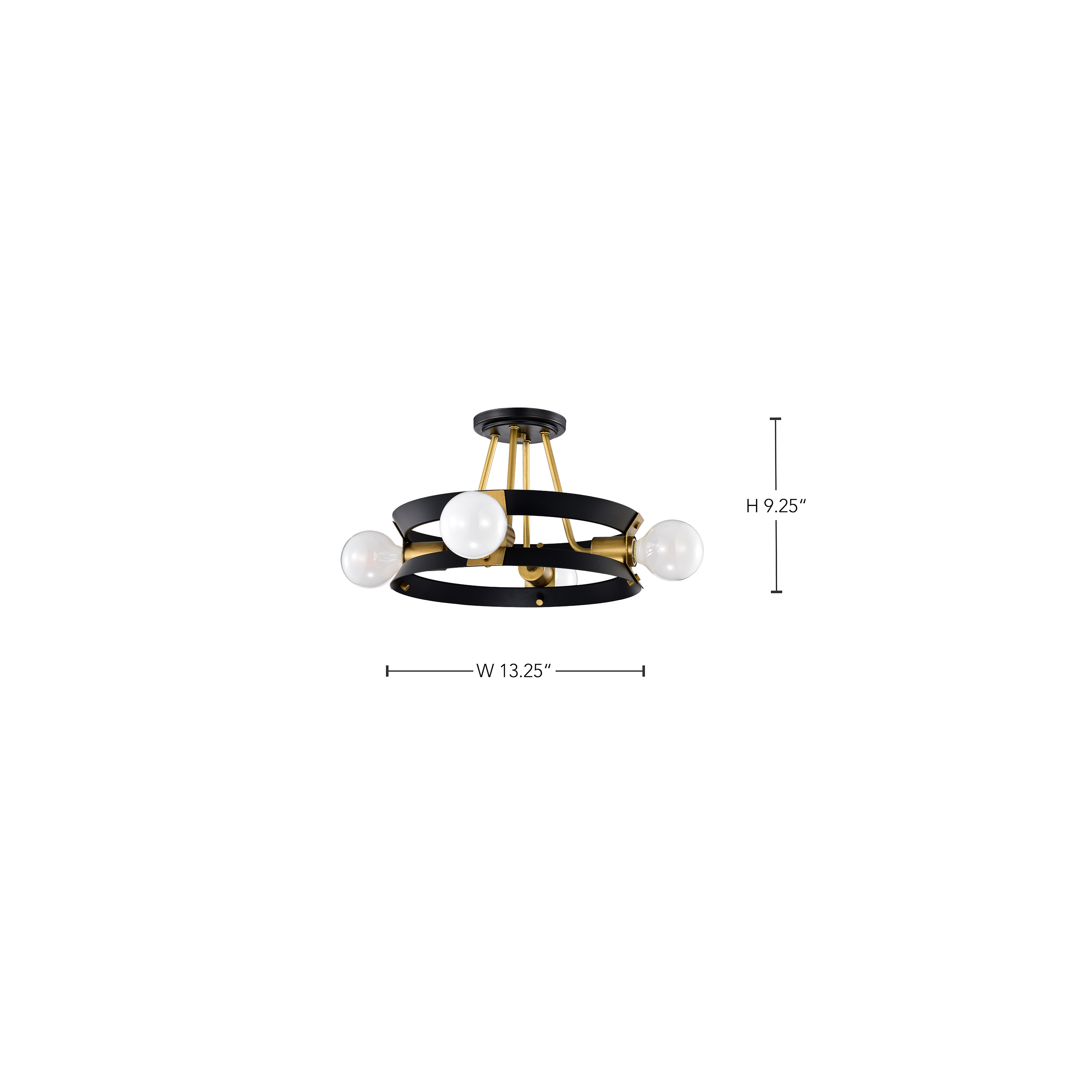 MARSDEN 4 LIGHT SEMI FLUSH - 60-7866