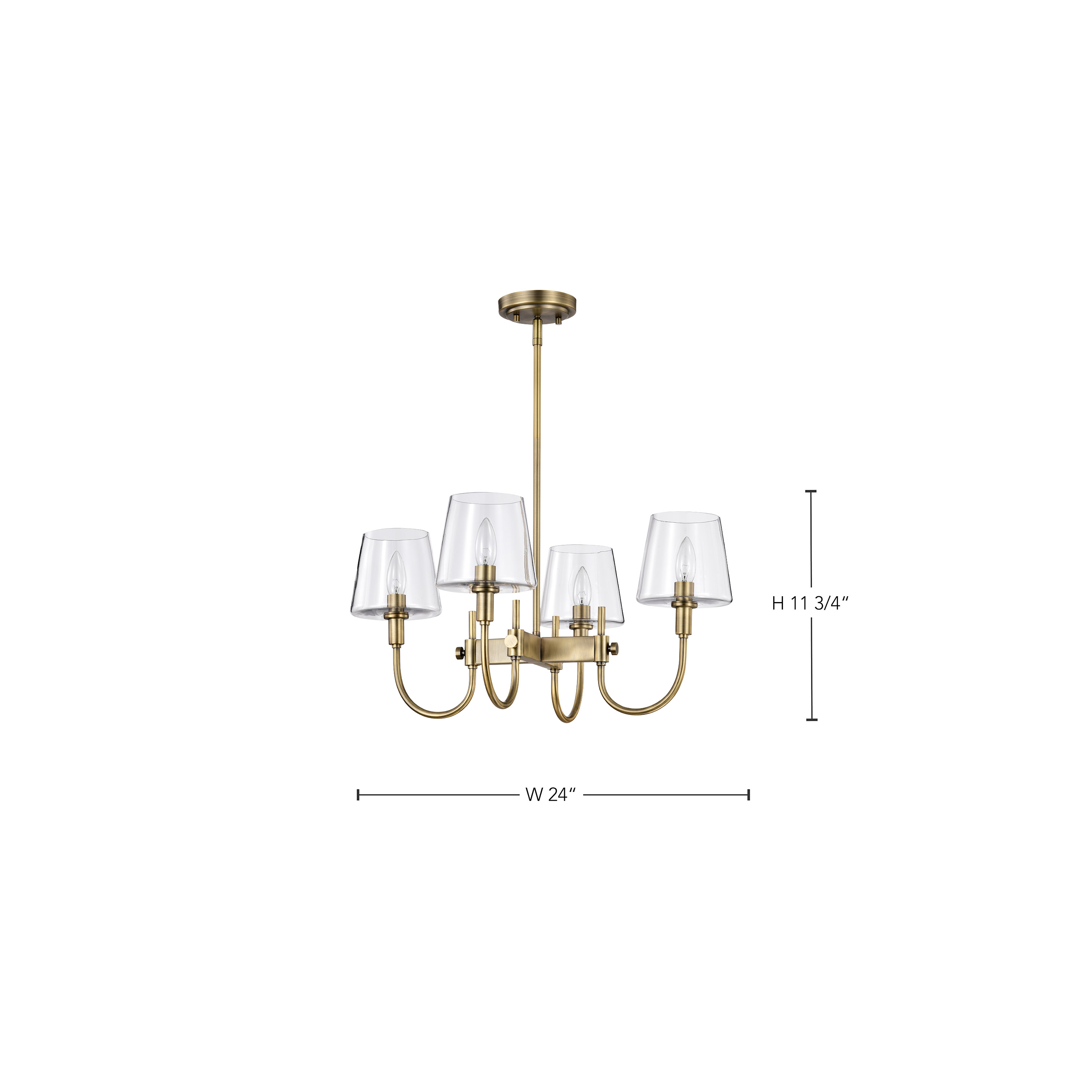 BROOKSIDE 4 LIGHT CHANDELIER - 60-7885