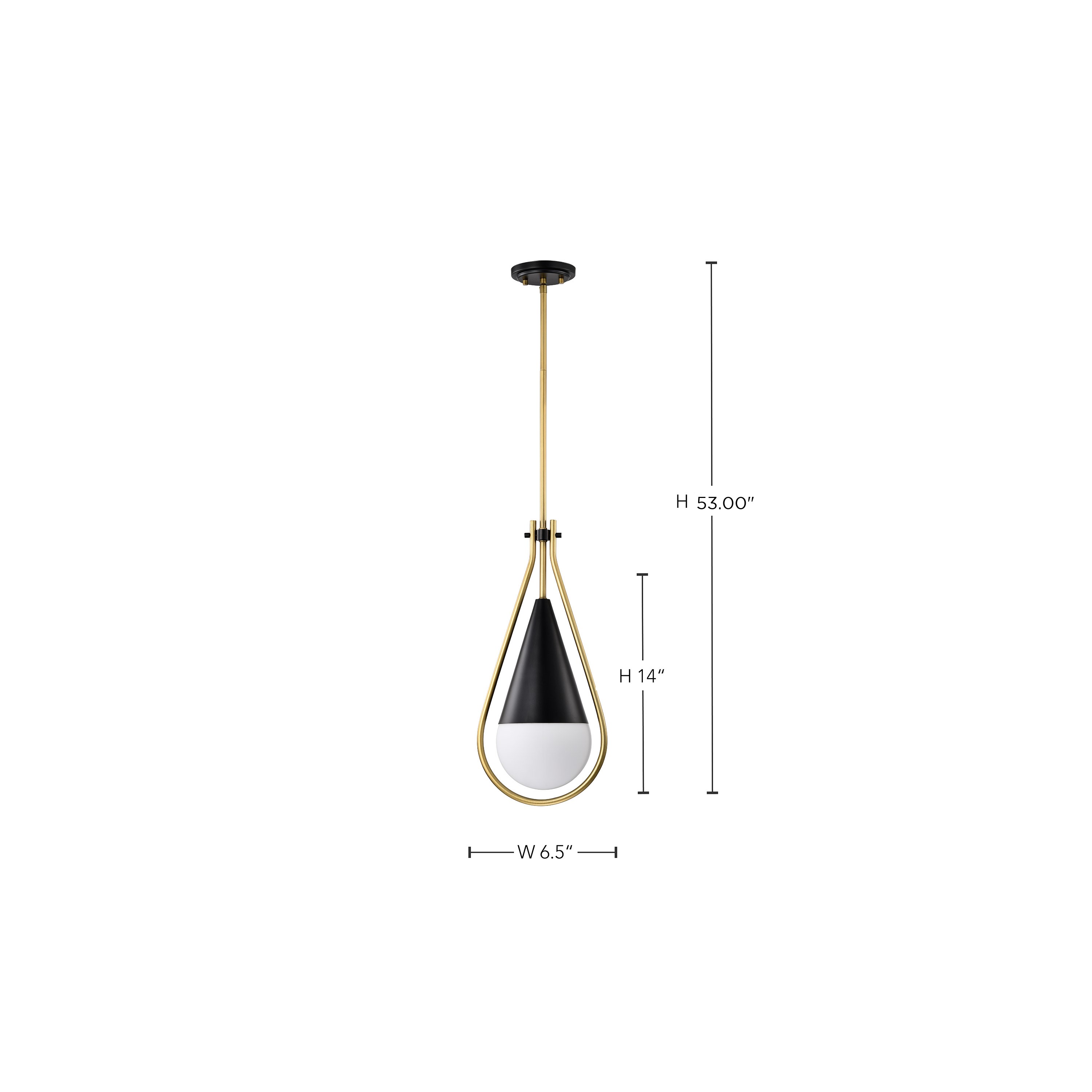ADMIRAL 1 LIGHT 6" PENDANT - 60-7902