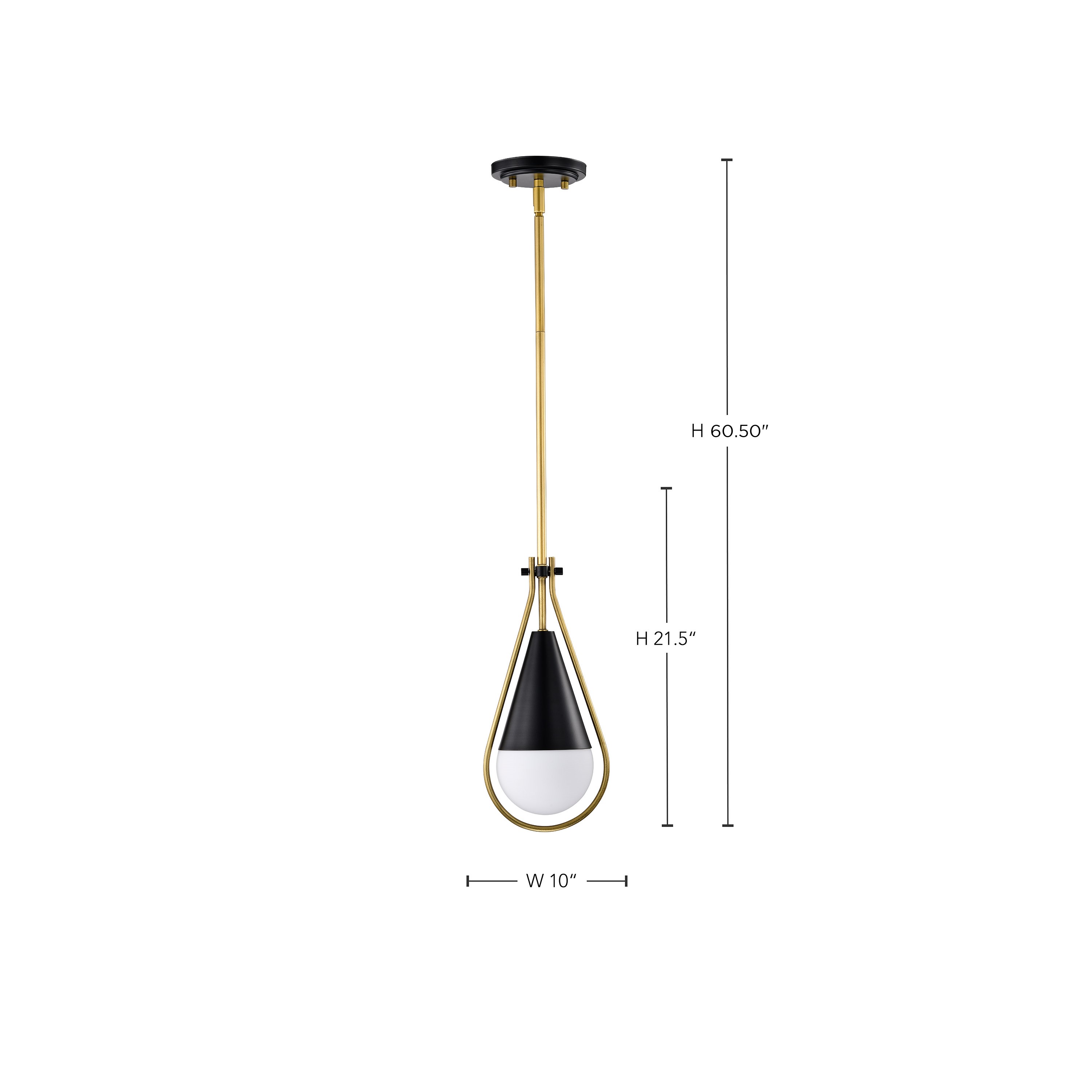 ADMIRAL 1 LIGHT 10" PENDANT - 60-7903