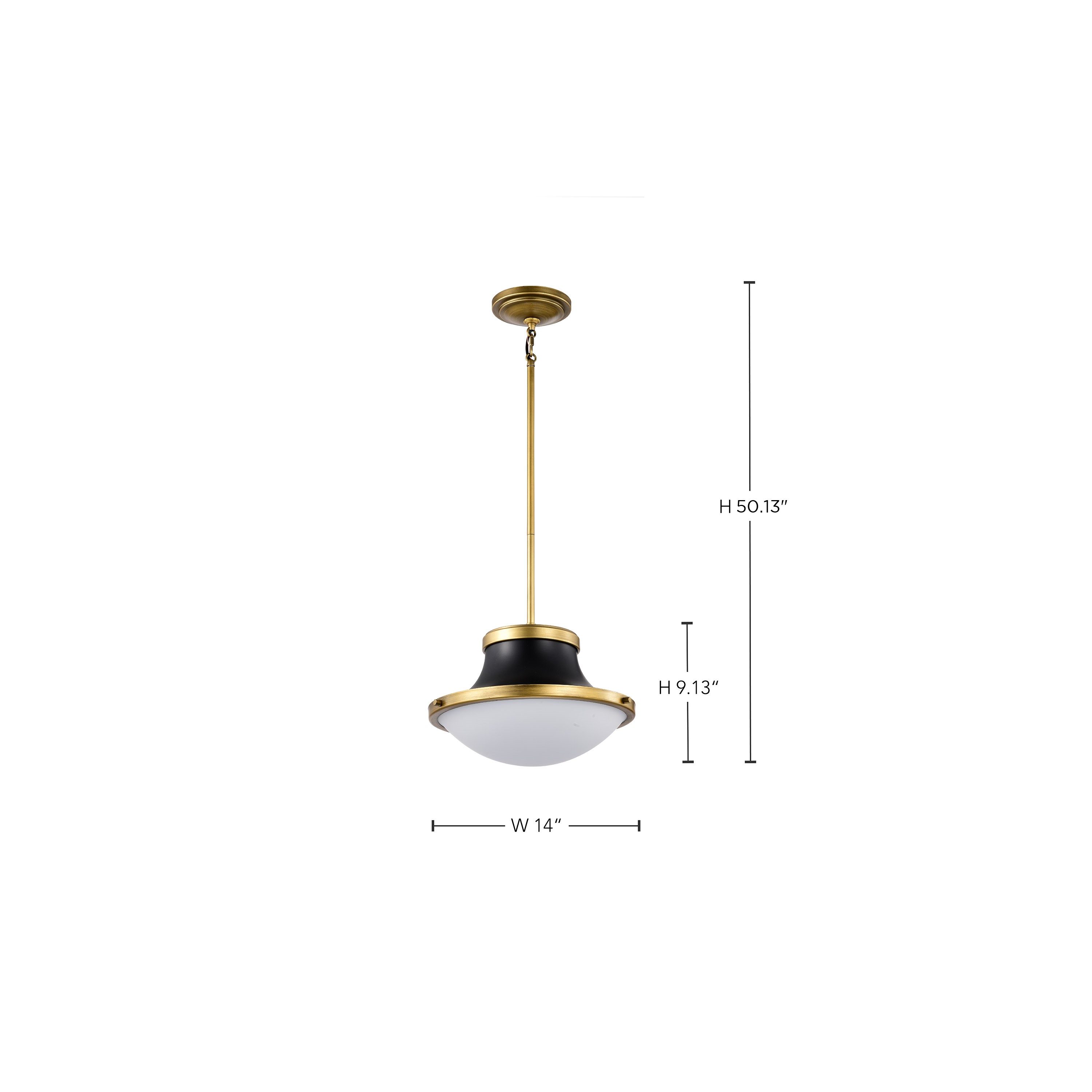 LAFAYETTE 1 LIGHT 14" PENDANT - 60-7907