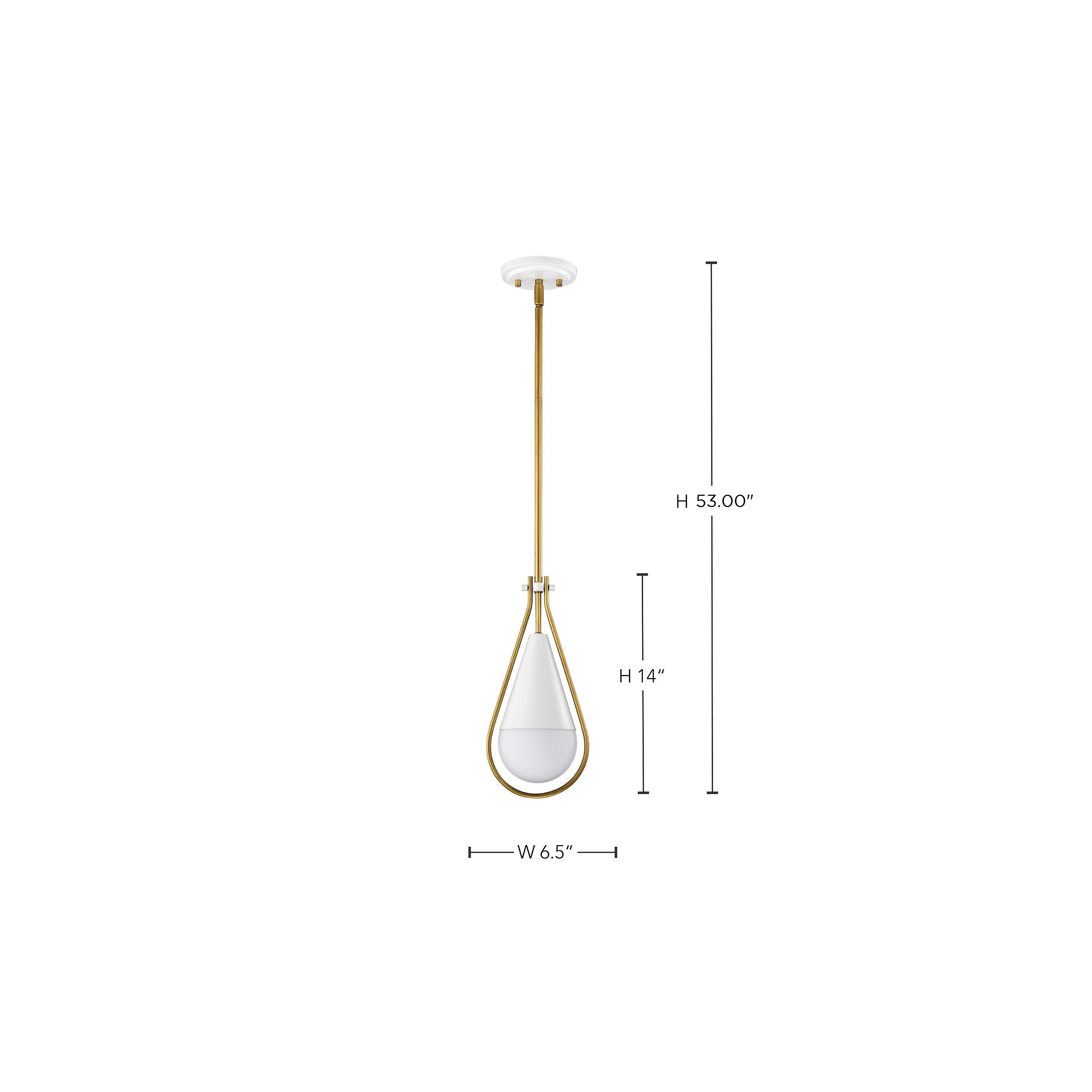 ADMIRAL 1 LIGHT 6" PENDANT - 60-7922