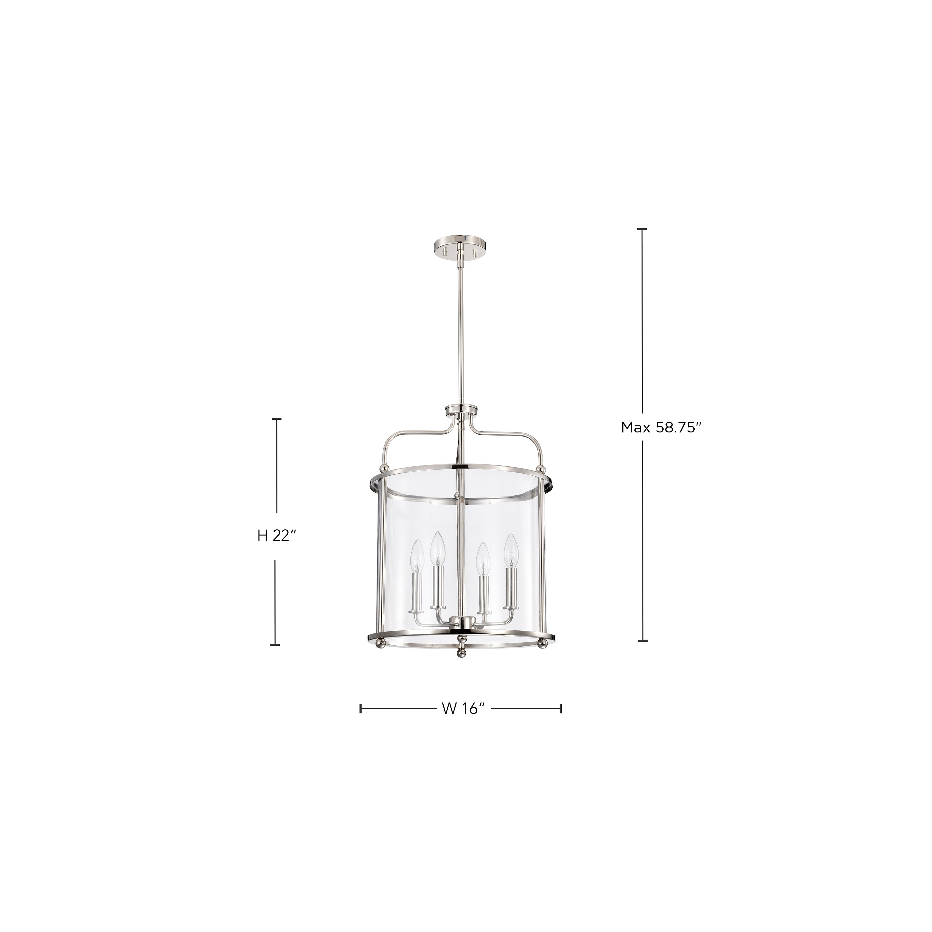 YORKTOWN 4LT PENDANT - 60-7956