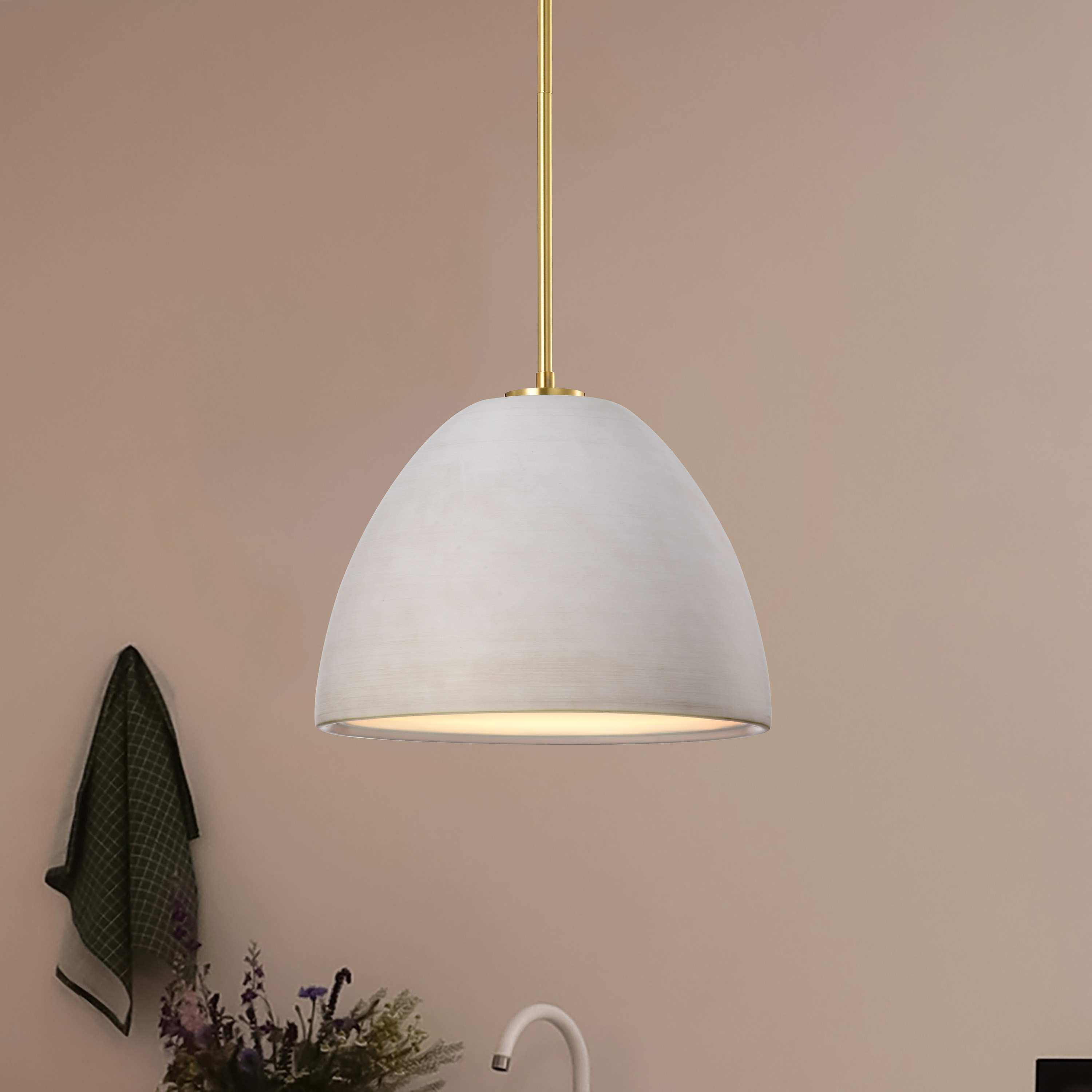 COLLINS 14" CERAMIC PENDANT - 60-8003