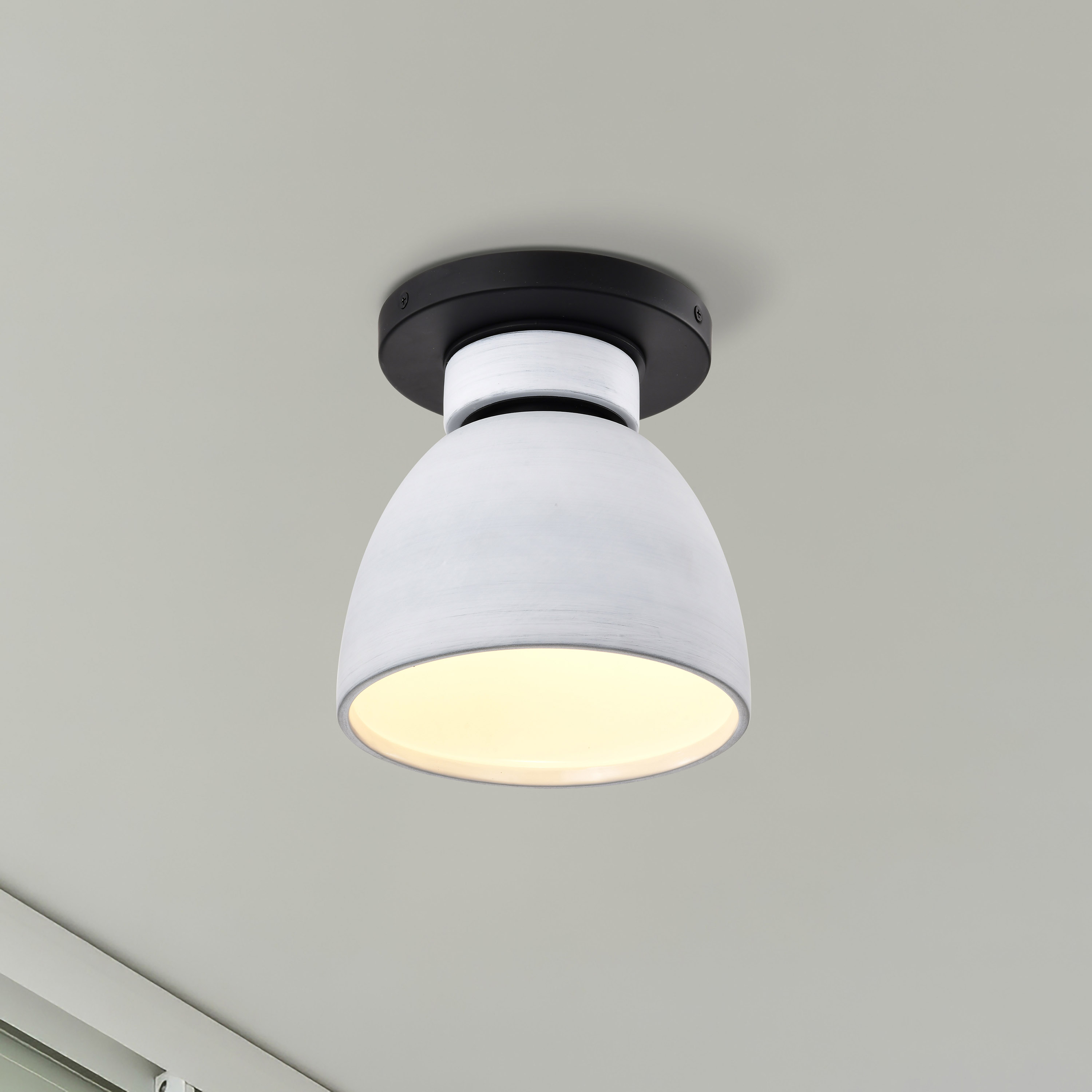 COLLINS 8" CERAMIC FLUSH MOUNT - 60-8011