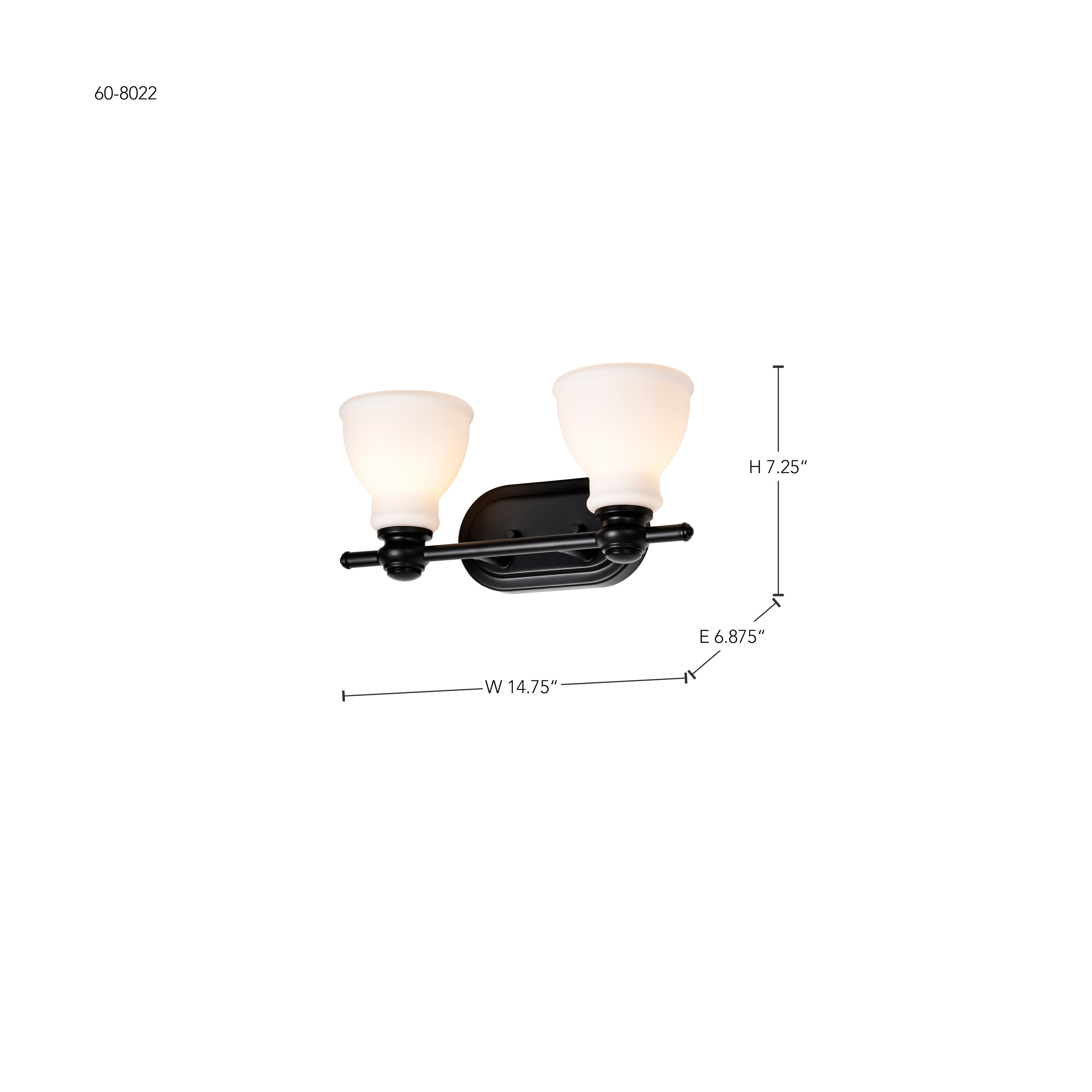 RUSSEL 2 LIGHT VANITY - 60-8022