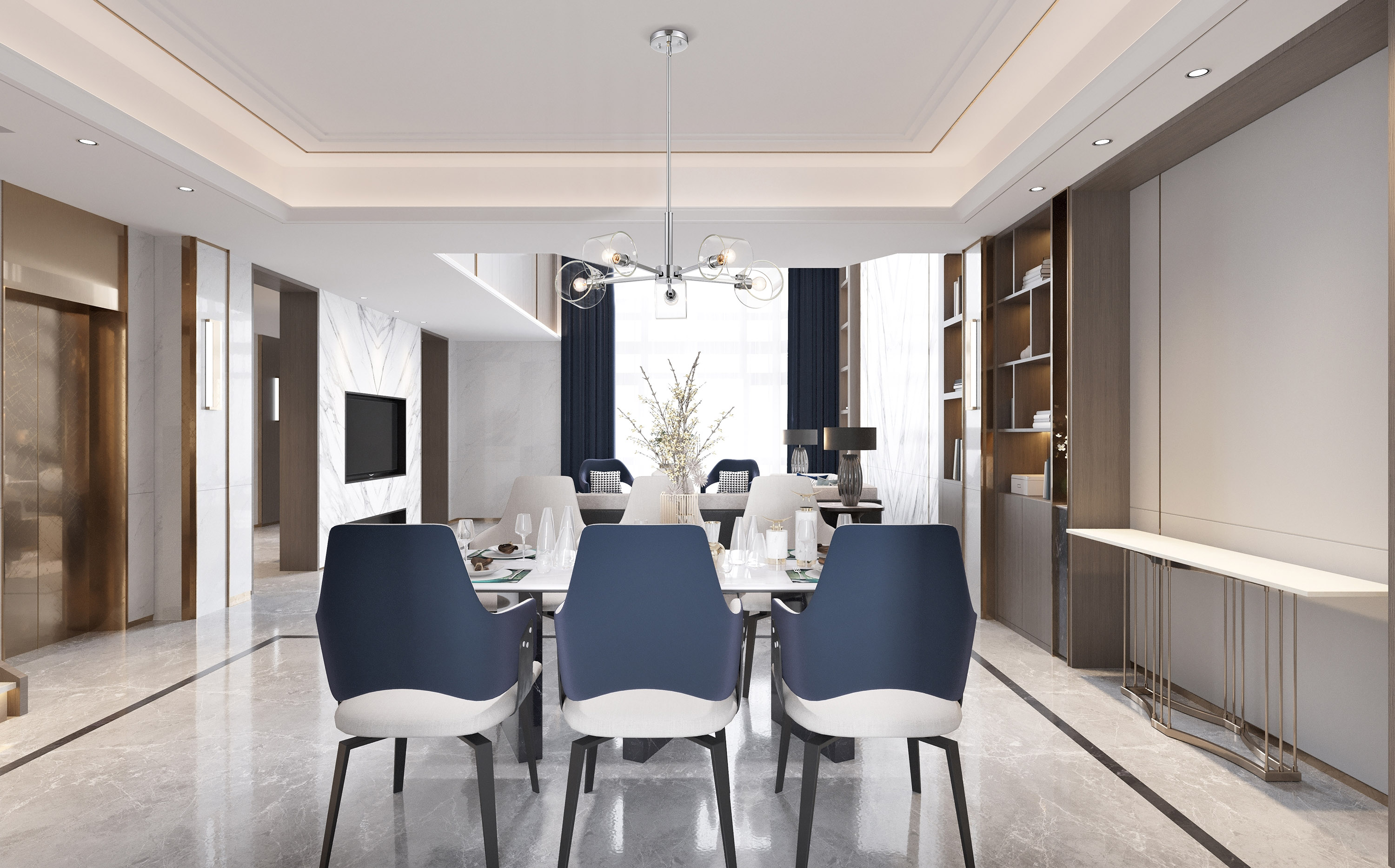 MARLOWE 28" 5 LIGHT CHAND - 60-8075