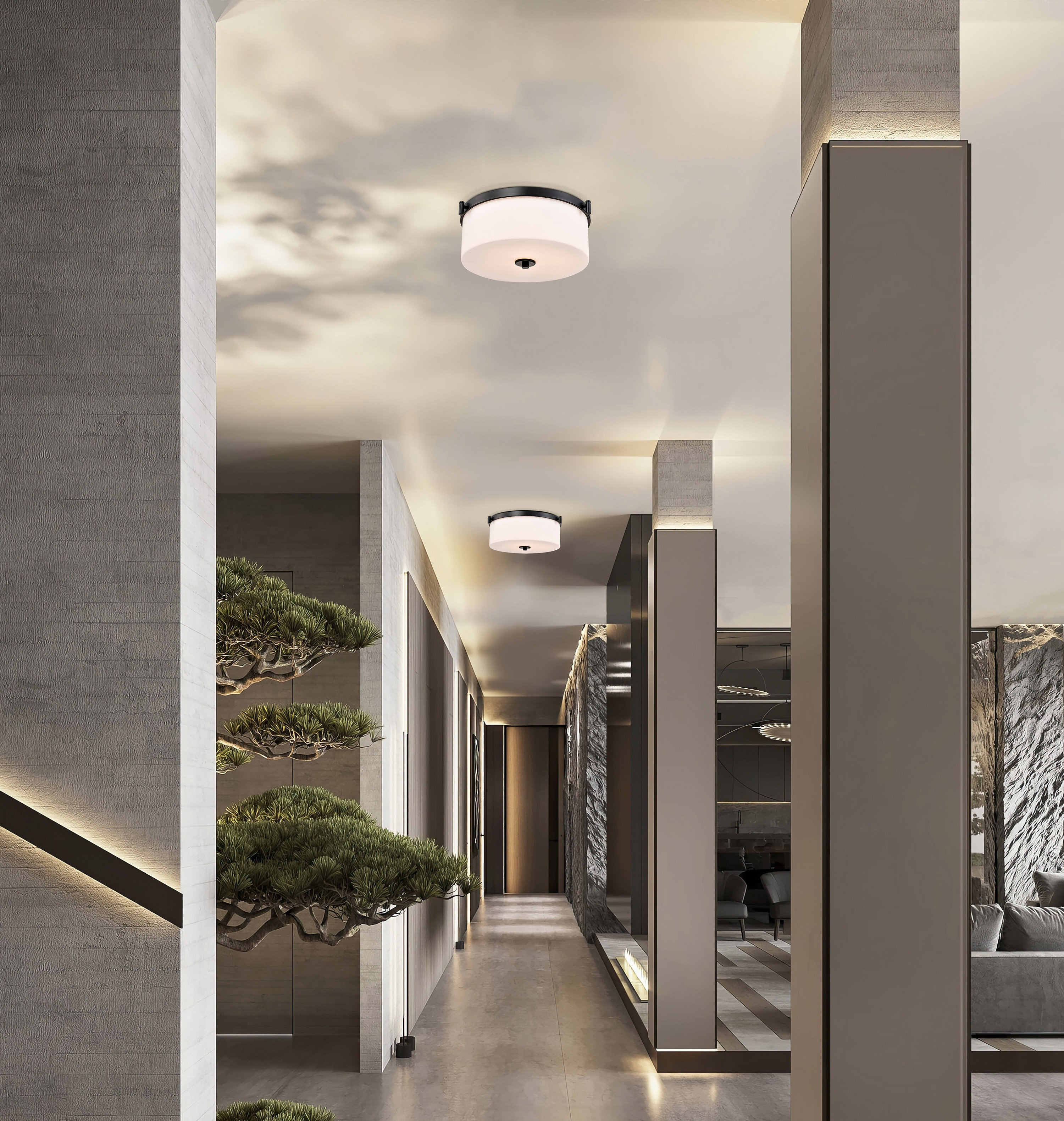 LIAM 3 LIGHT FLUSH MOUNT - 60-8217