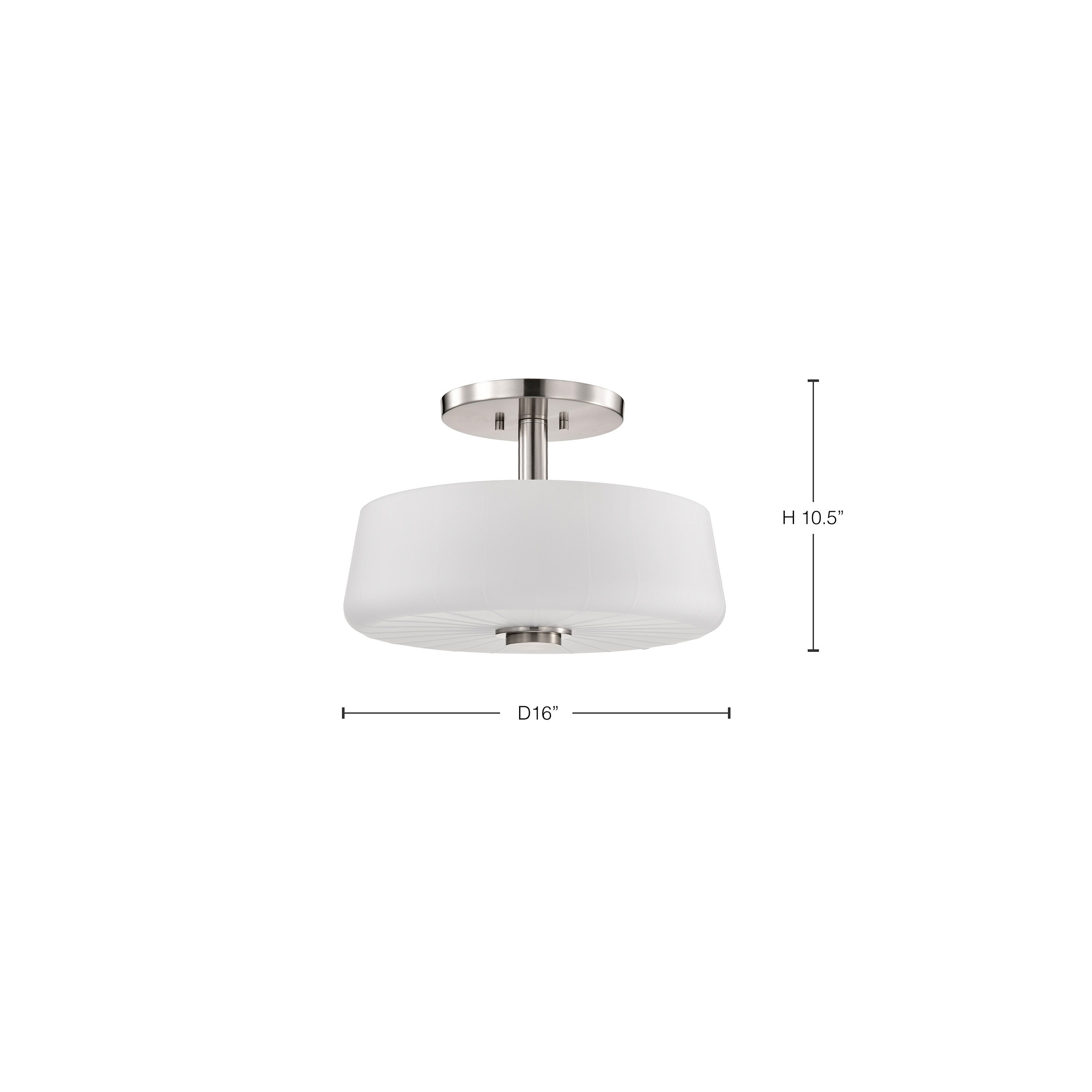 LUNE 3 LIGHT SEMI FLUSH - 60-8229