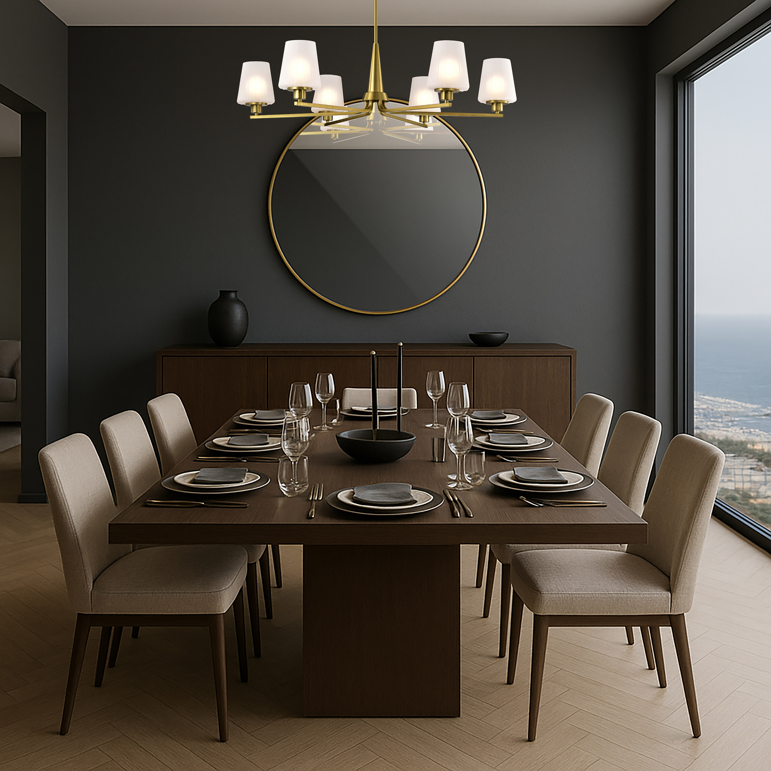 LUNE 6 LIGHT CHANDELIER - 60-8236