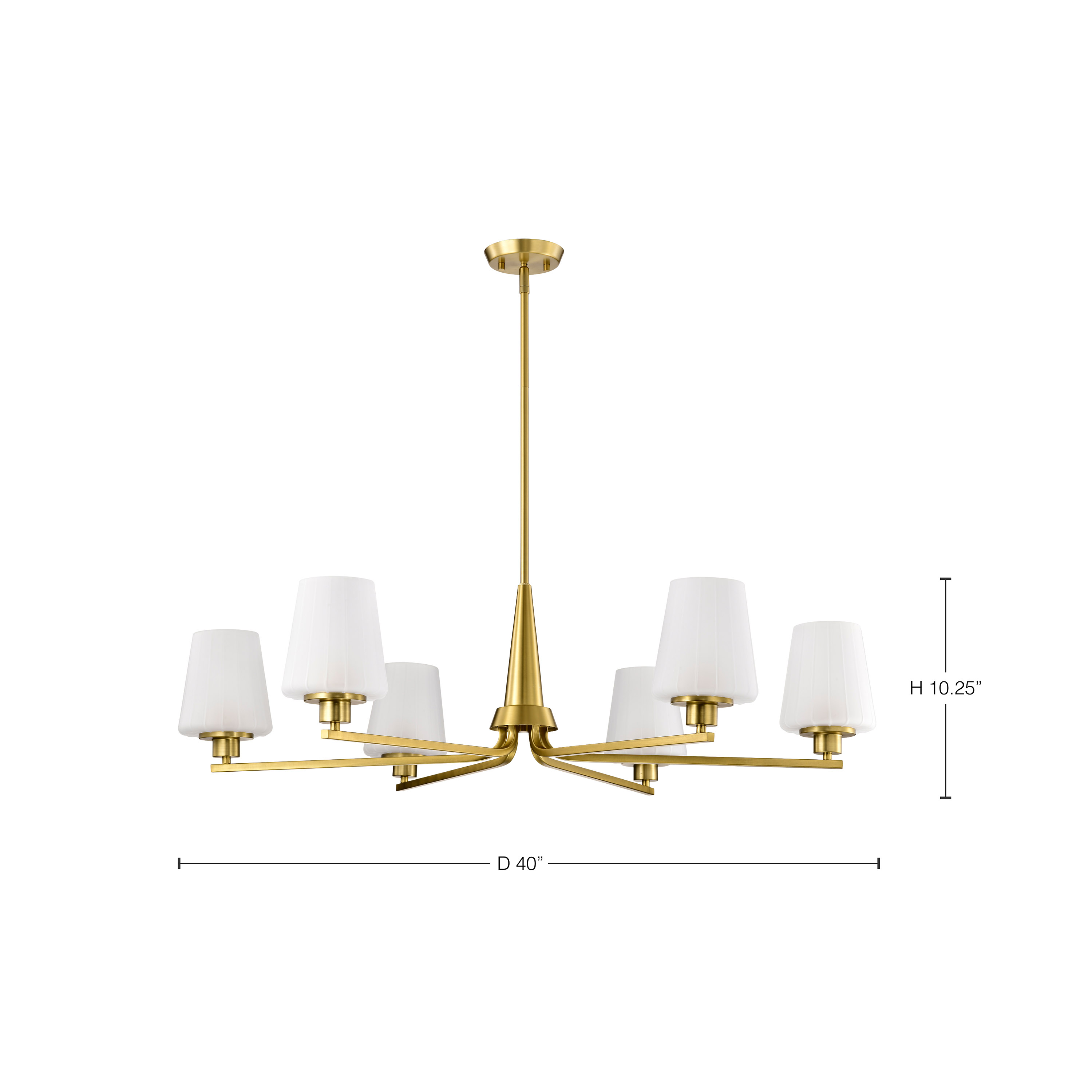 LUNE 6 LIGHT CHANDELIER - 60-8236