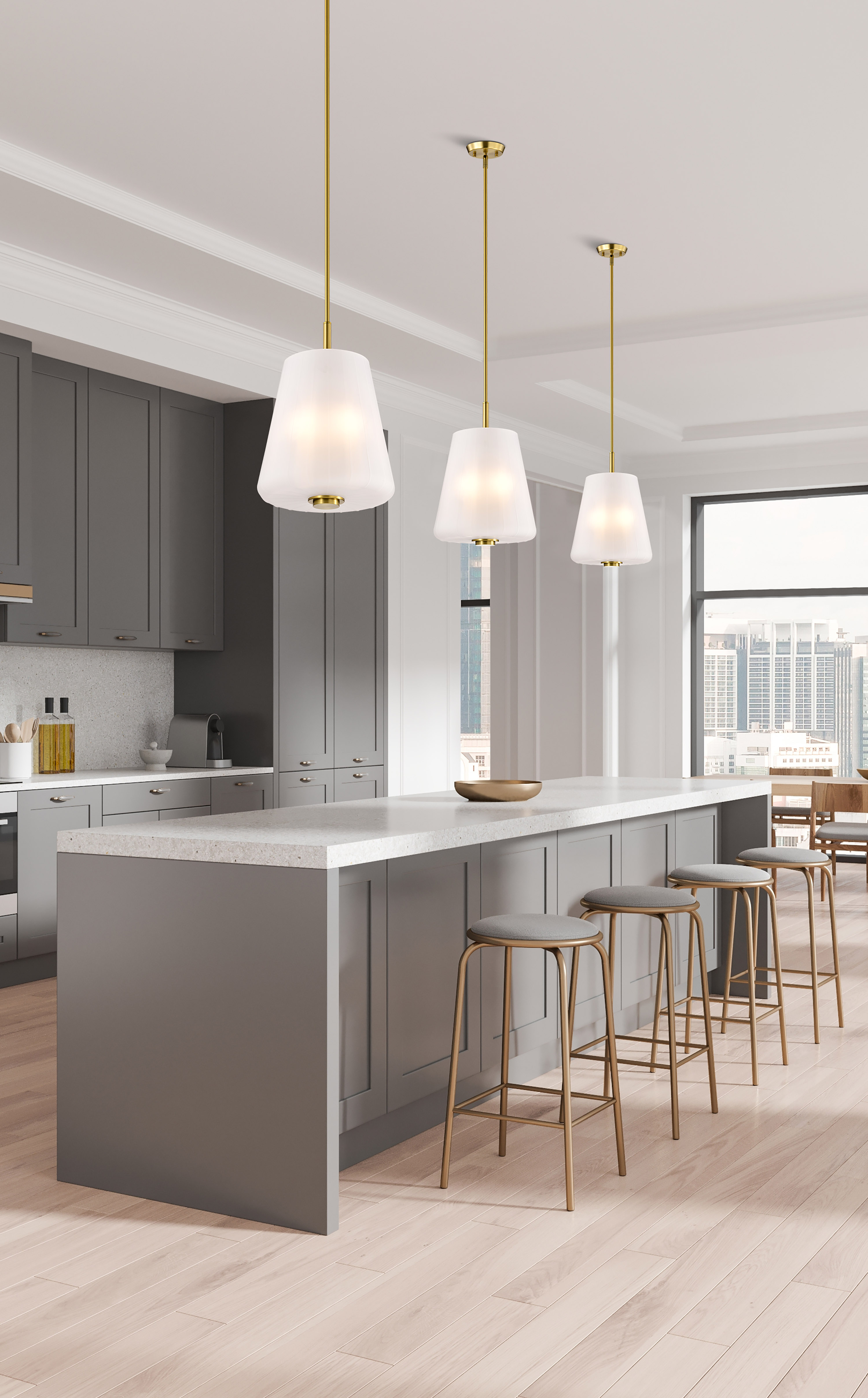 LUNE 3 LIGHT PENDANT - 60-8238