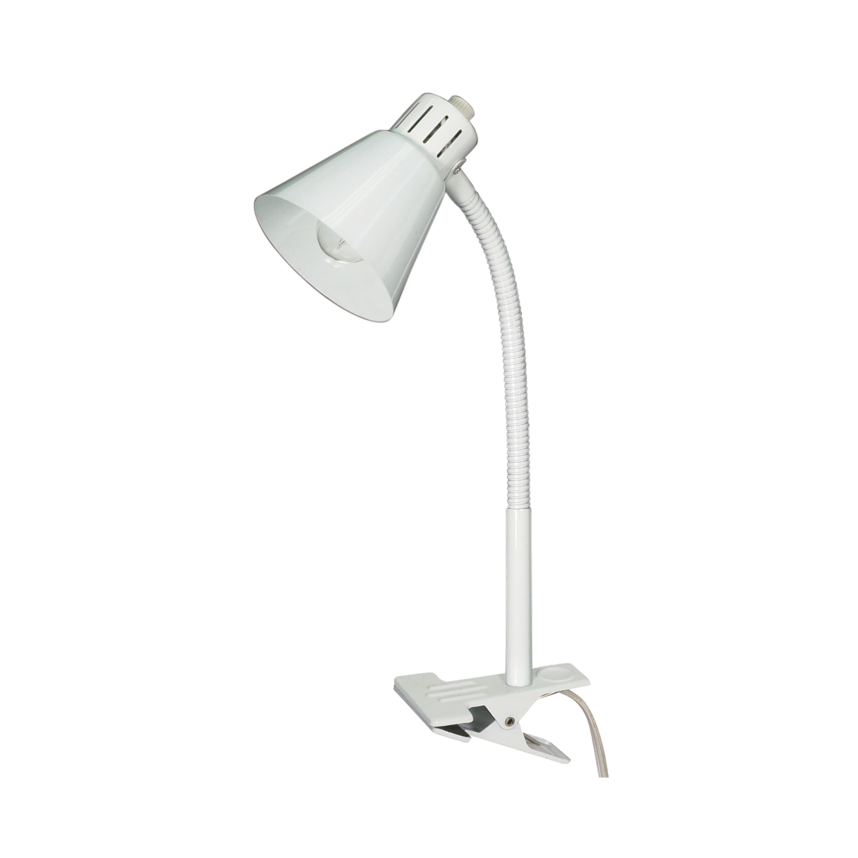CLIP ON GOOSE NECK LAMP WHITE - 60-840