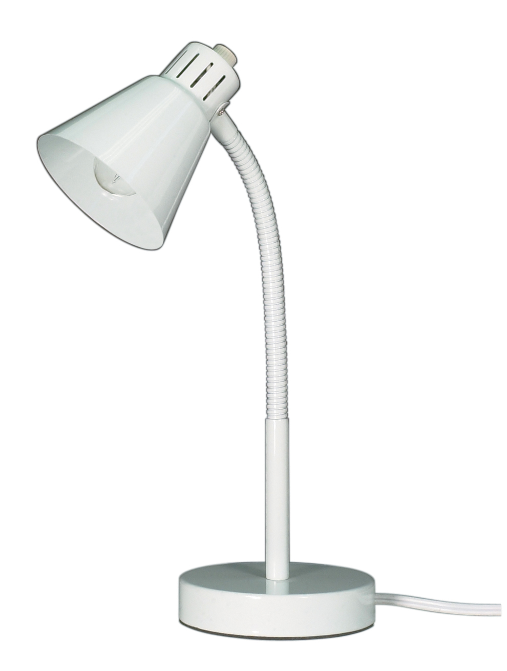 SMALL GOOSE NECK DESK LAMP WHT - 60-841