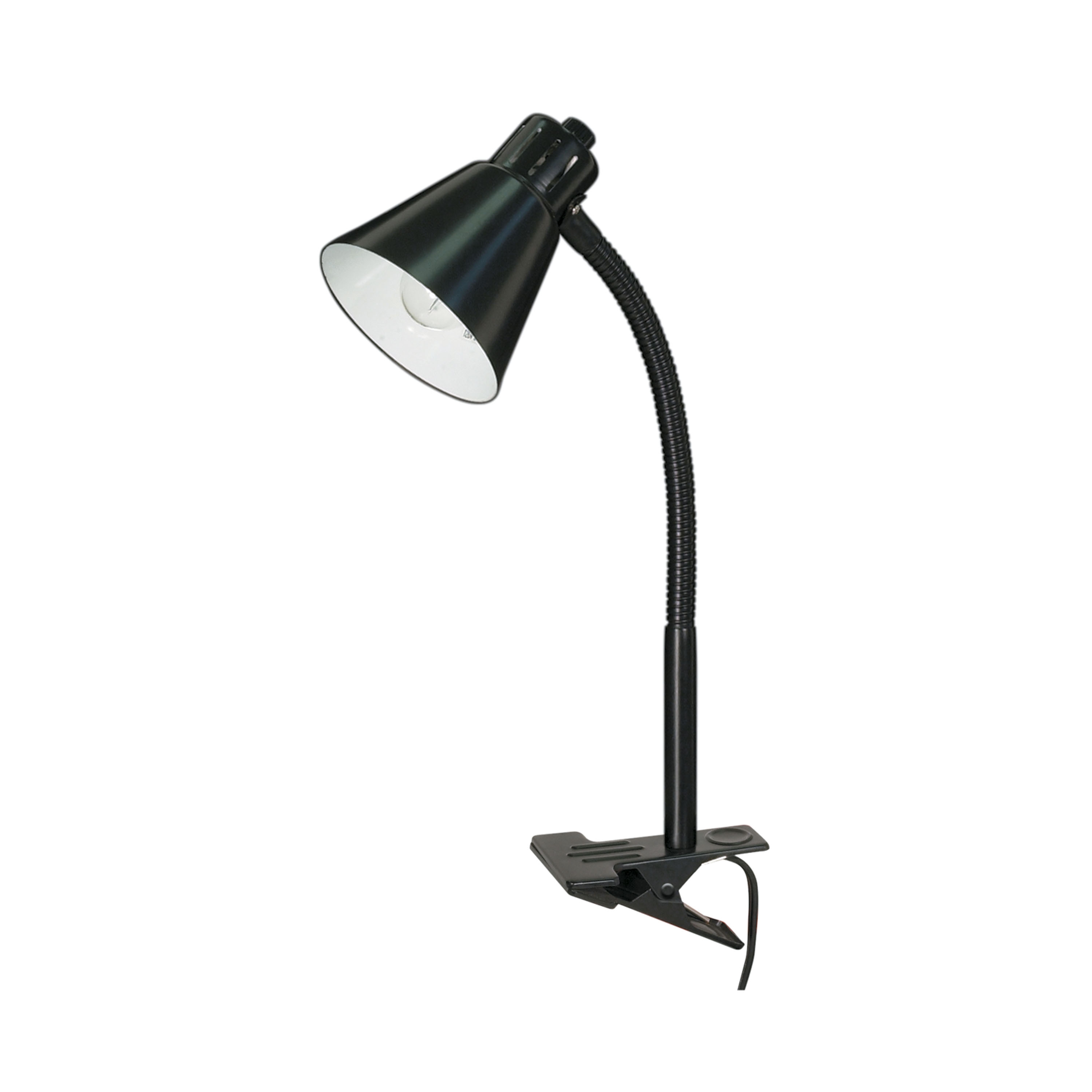 CLIP ON GOOSE NECK LAMP BLACK - 60-843