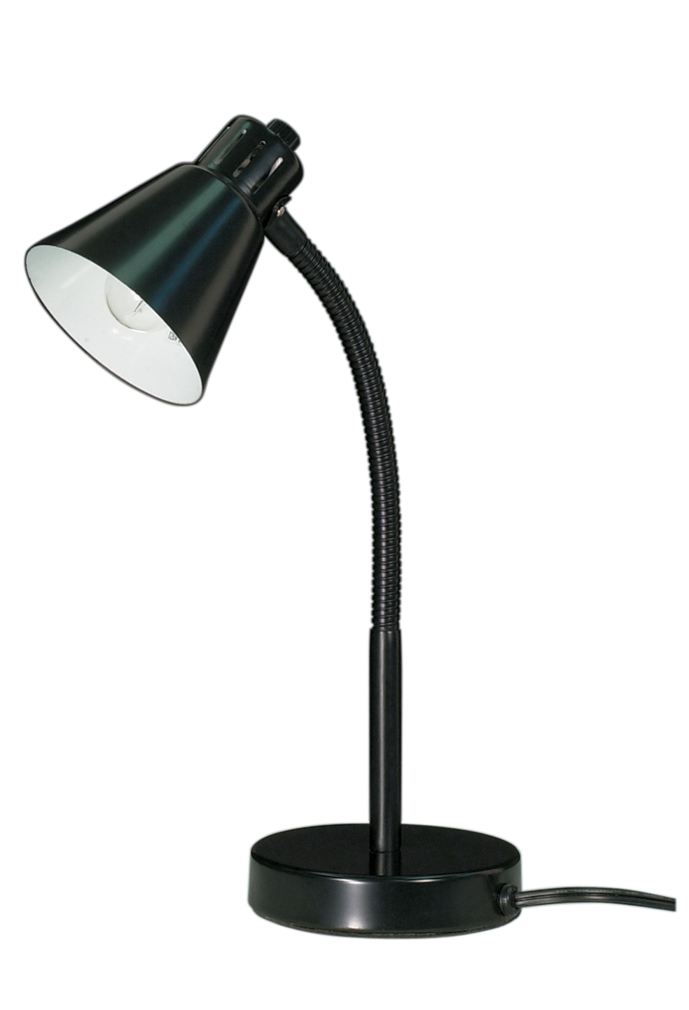 SMALL GOOSE NECK DESK LAMP BLK - 60-844
