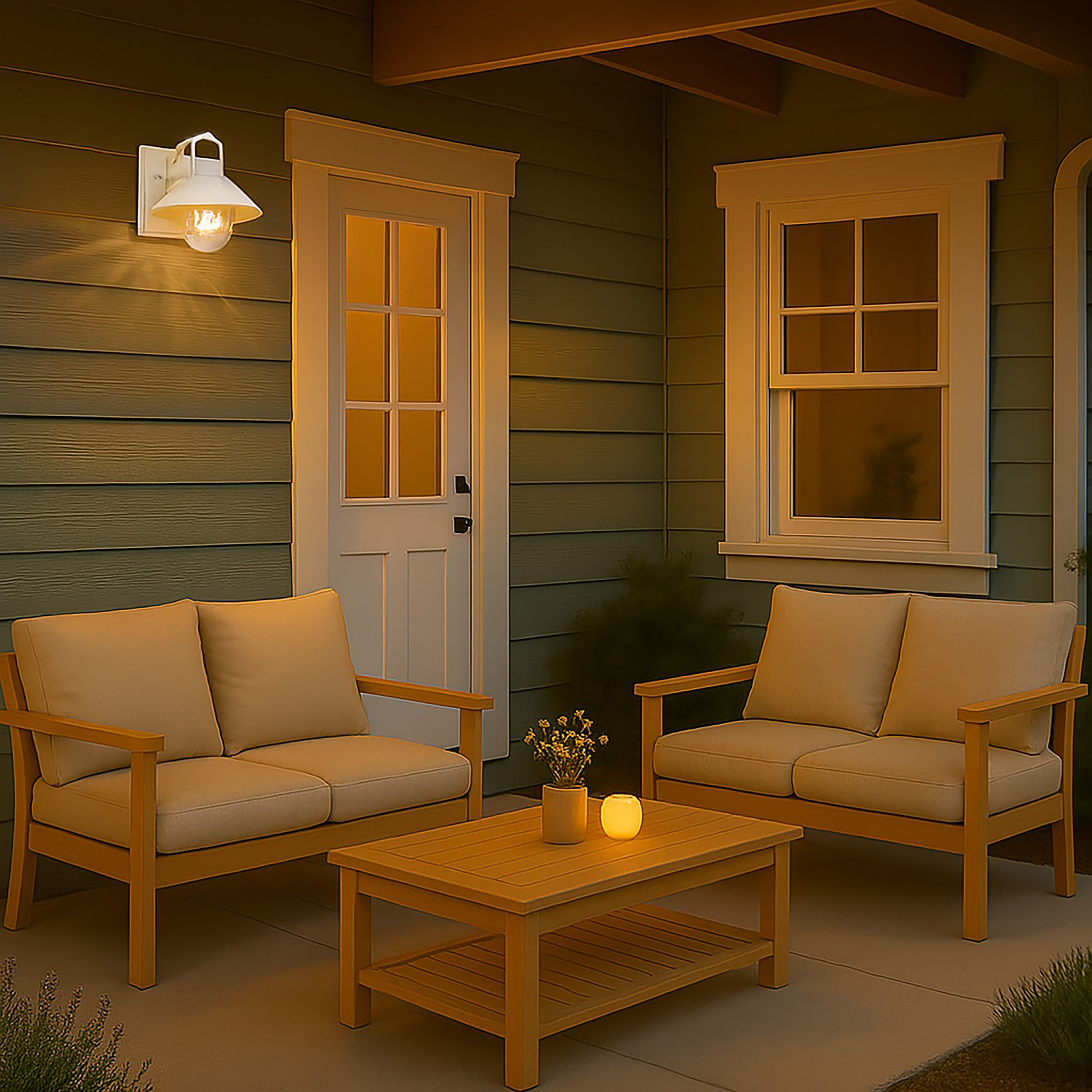 RIDGE SM OUTDOOR LANTERN WHT - 60-8520