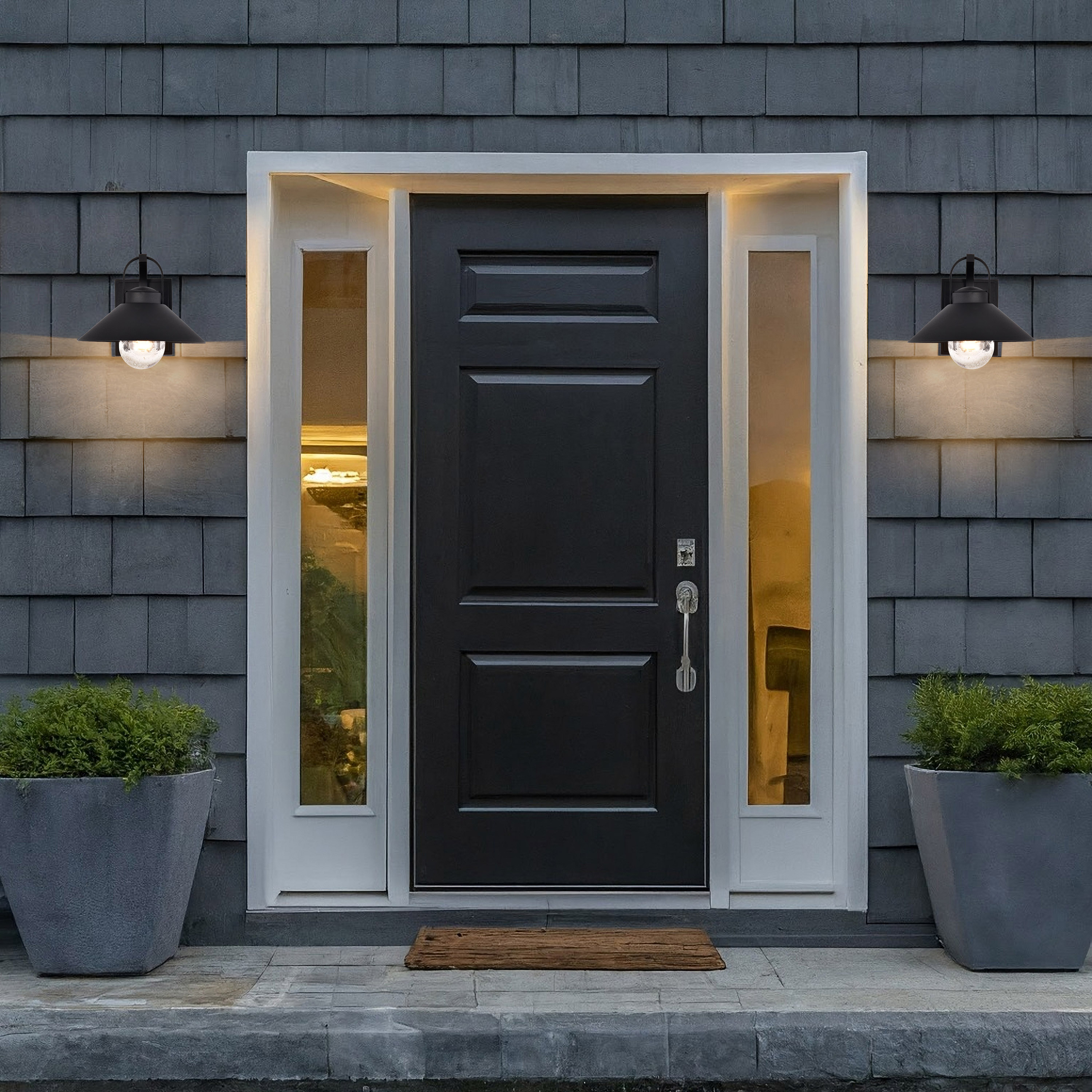 RIDGE MED OUTDOOR LANTERN BLK - 60-8541