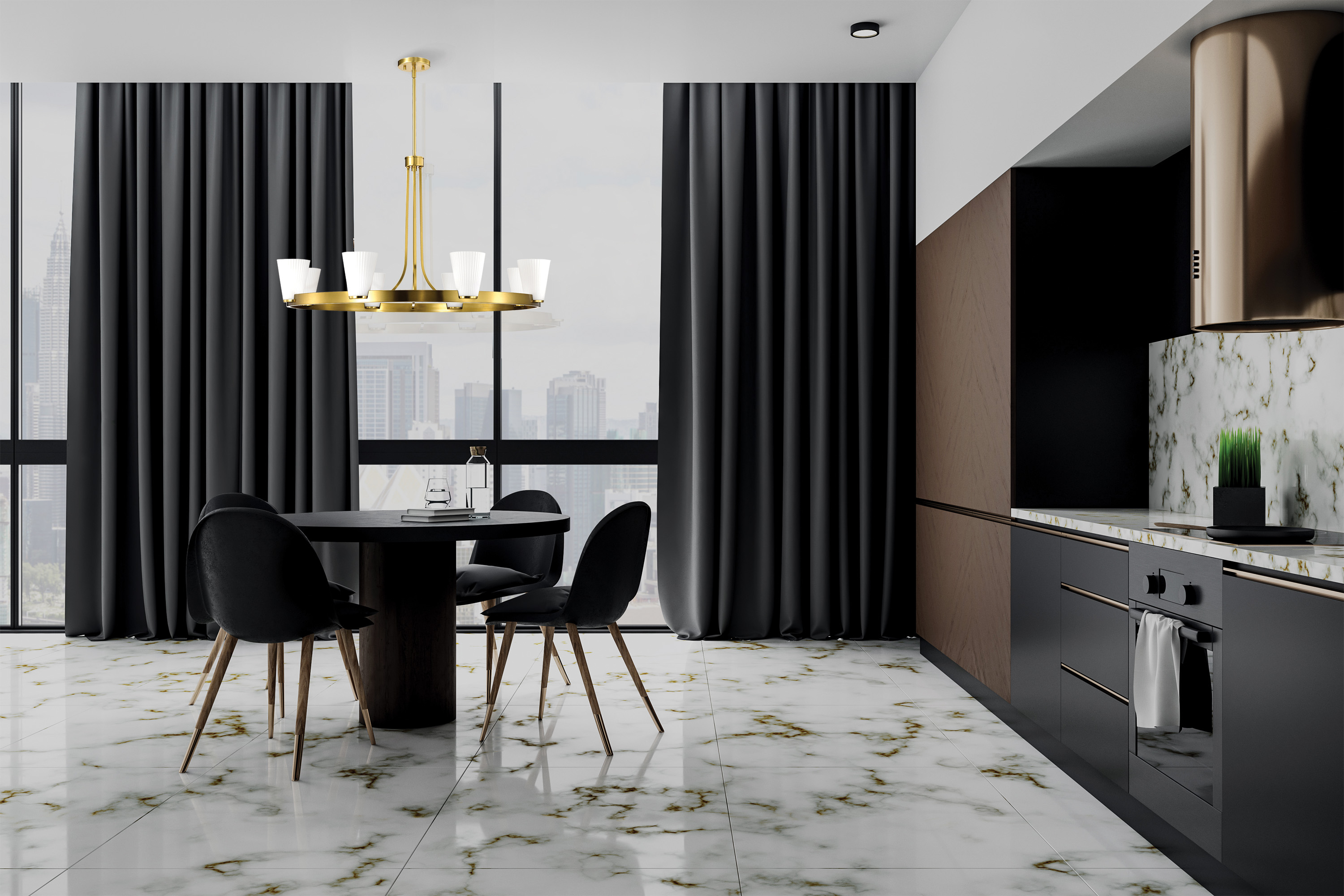 ROYALE 8 LIGHT CHANDELIER - 60-8729