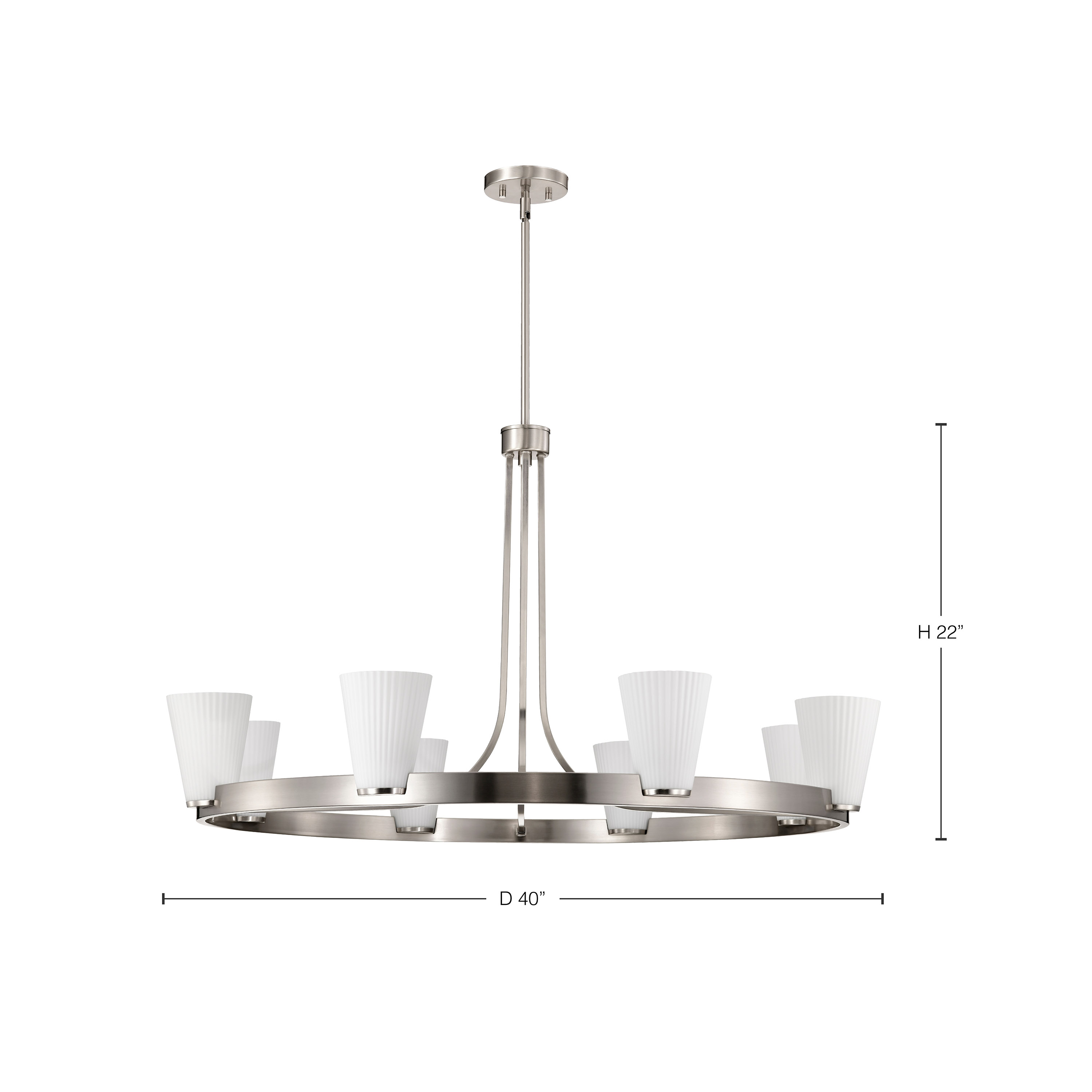 ROYALE 8 LIGHT CHANDELIER - 60-8739