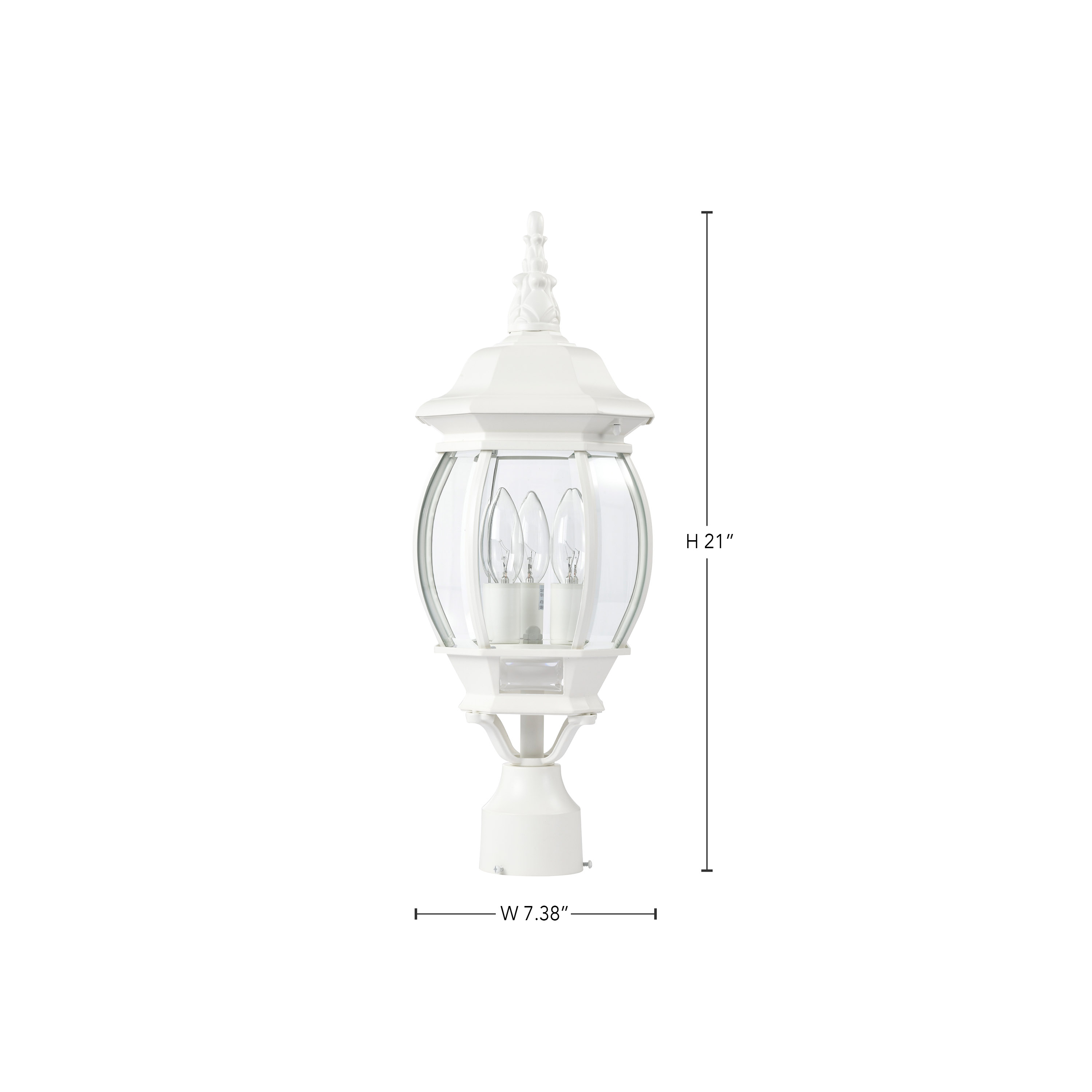 CENTRAL PARK 3 LT POST LANTERN - 60-897