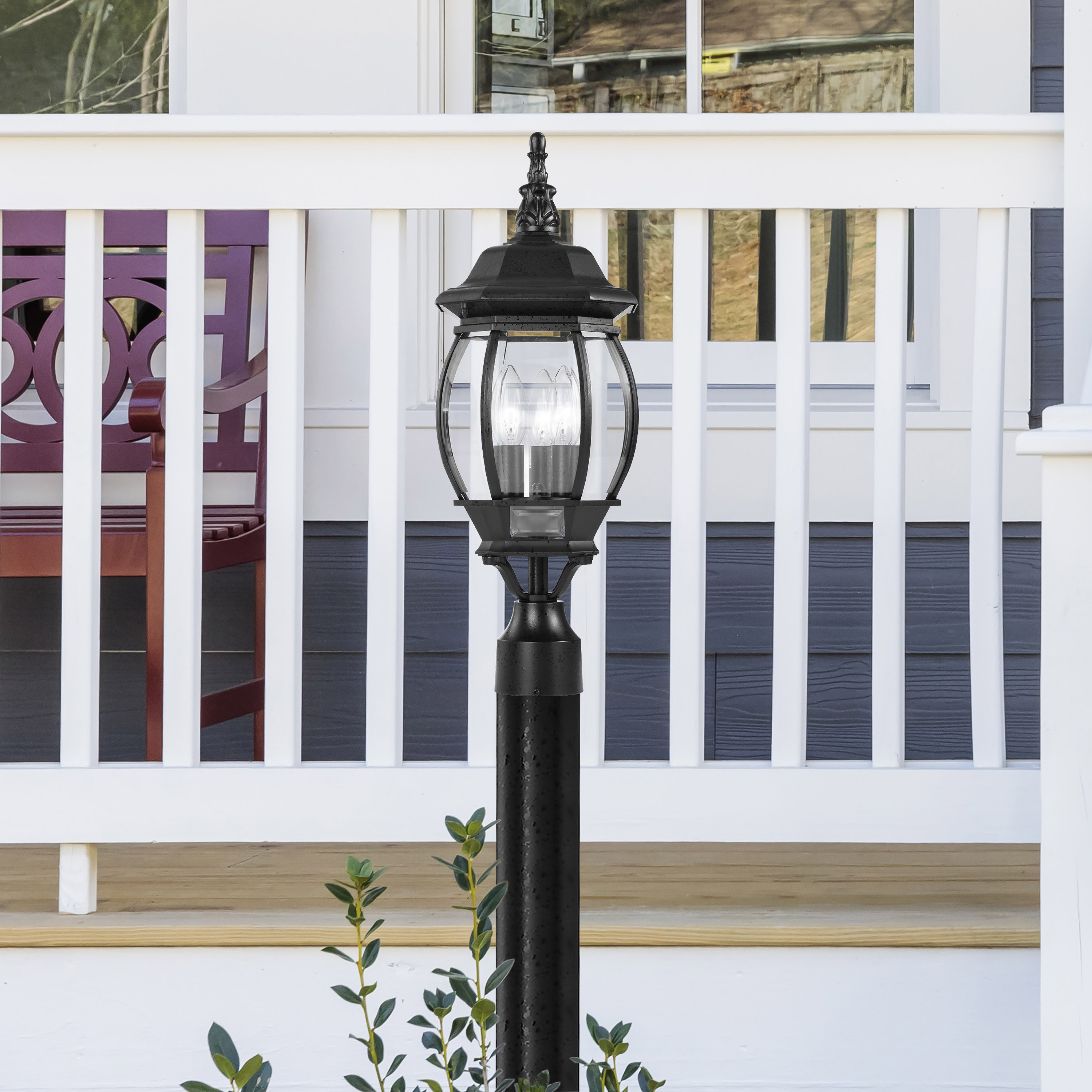 60-899 CENTRAL PARK 3 LT POST LANTERN