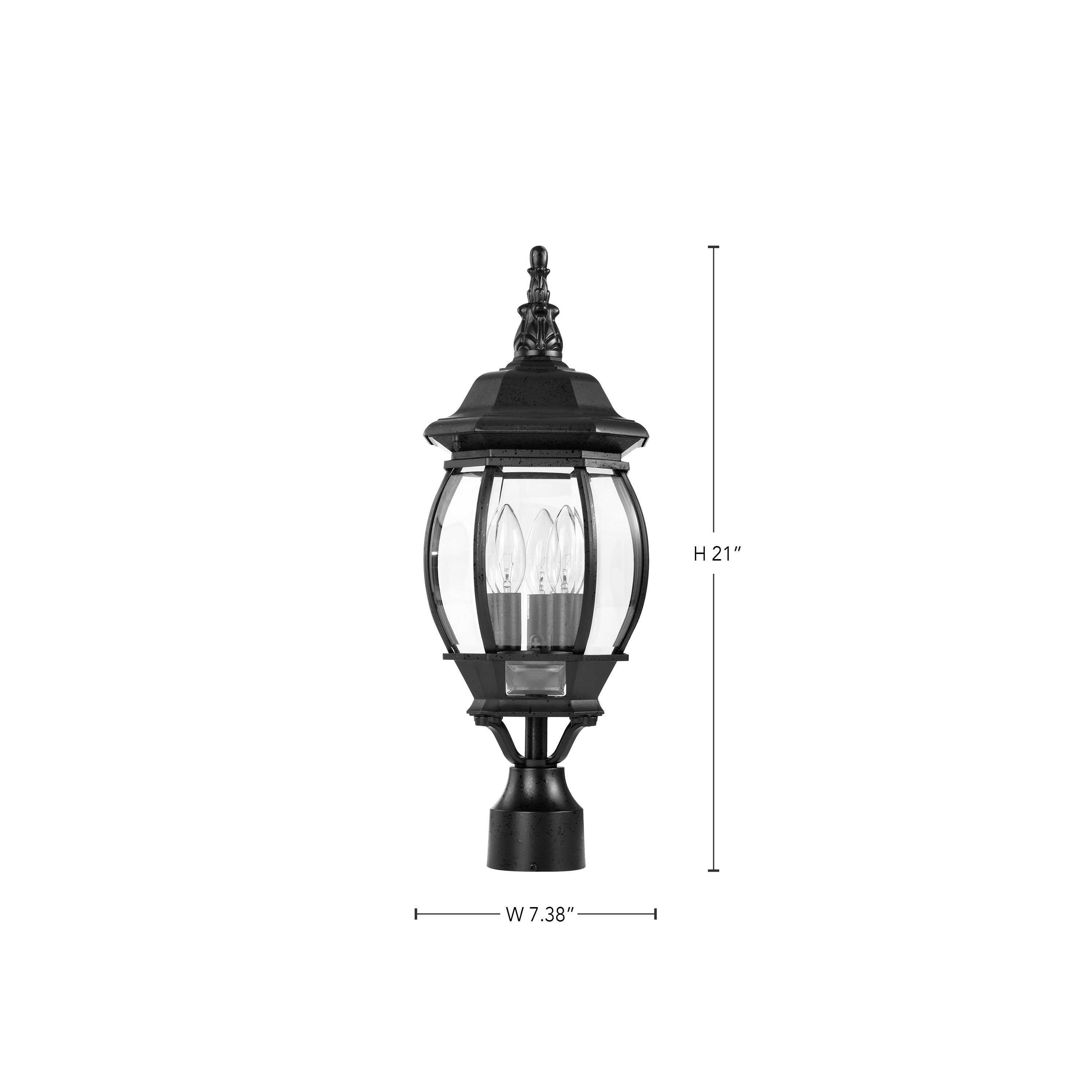 60-899 CENTRAL PARK 3 LT POST LANTERN