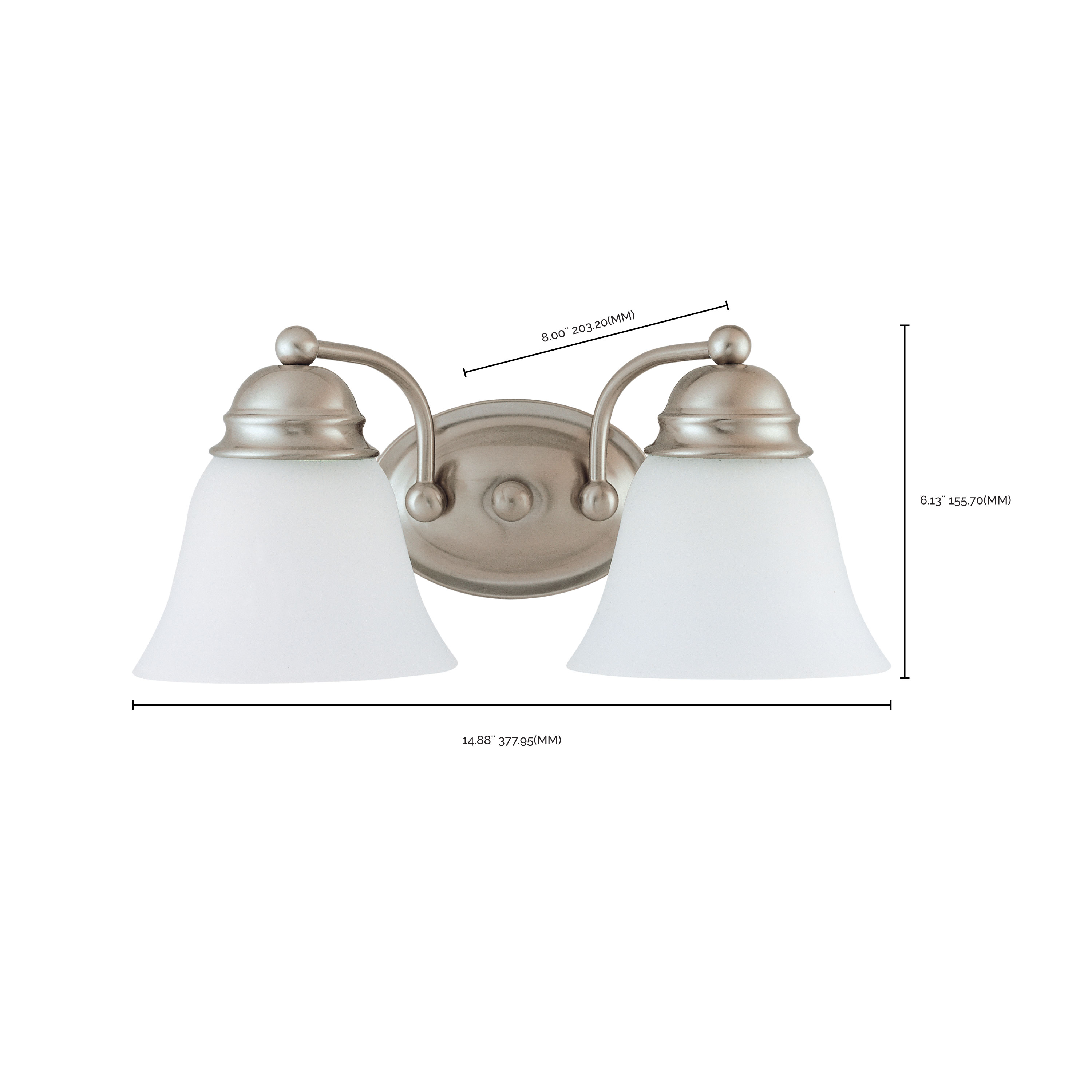 LED EMPIRE 2 LIGHT 15" VANITY - 62-1122