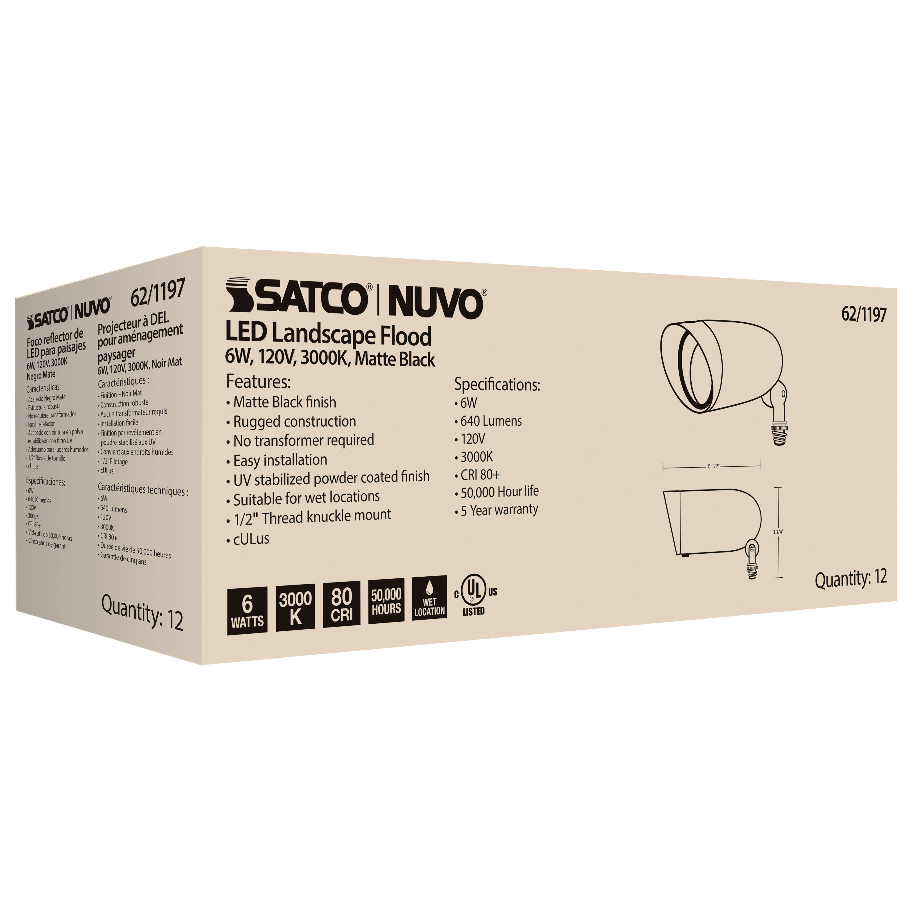 LED 6W LANDSCAPE FLOOD - 62-1197